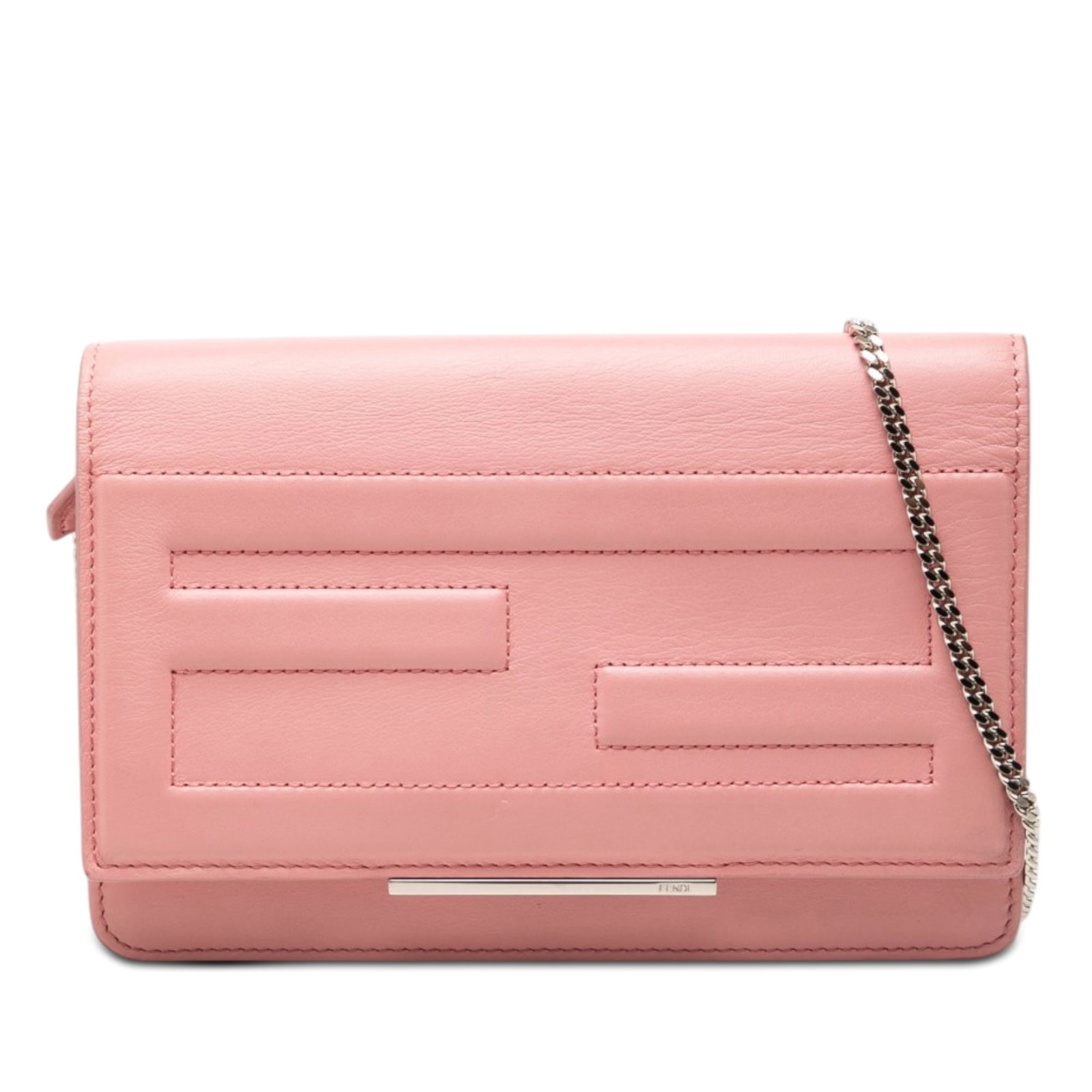 Fendi Tube Wallet on Chain Pink Nappa Leather Bag (1 of 7)