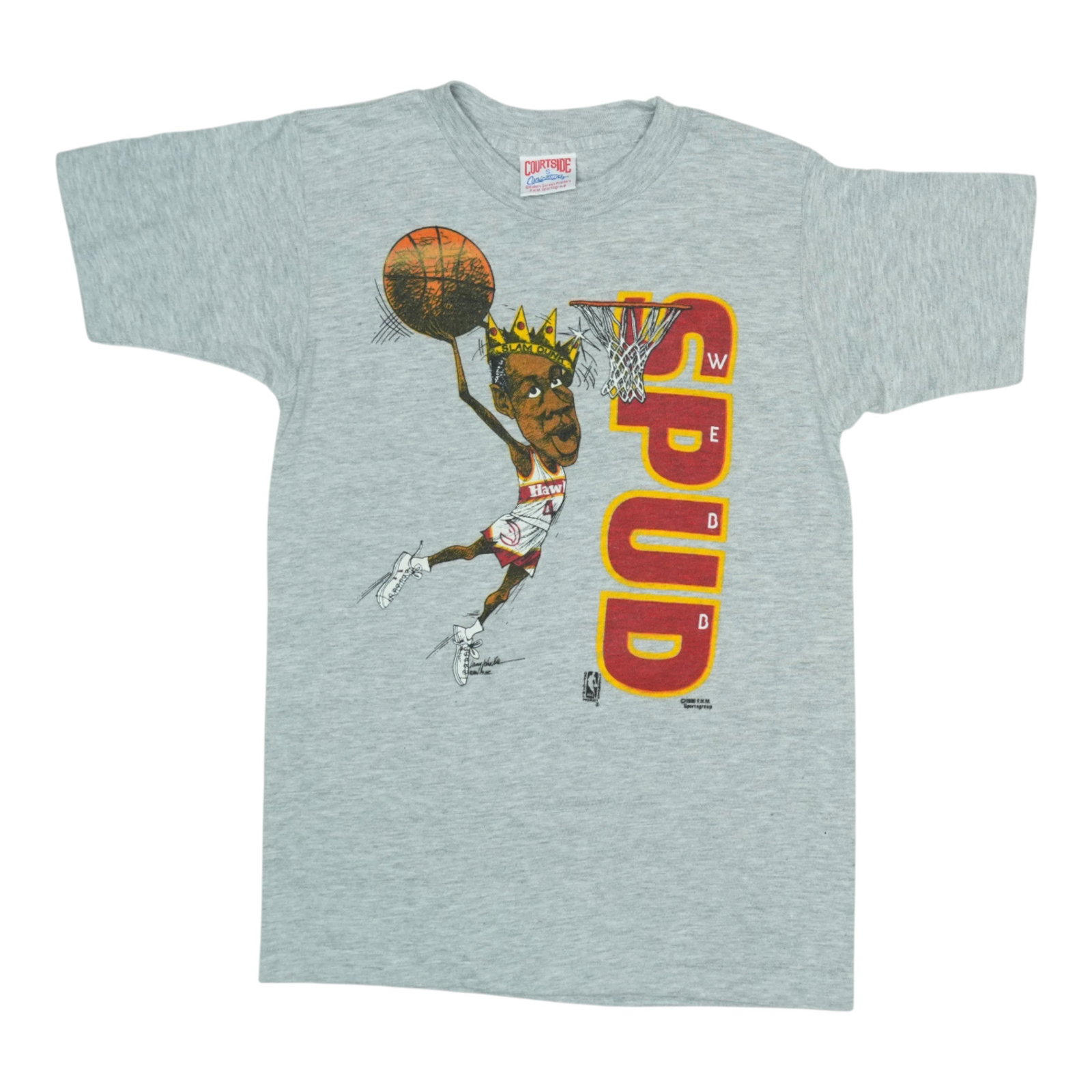 Vintage 1986 Spud Webb Slam Dunk Champion T Shirt Small (1 of 5)