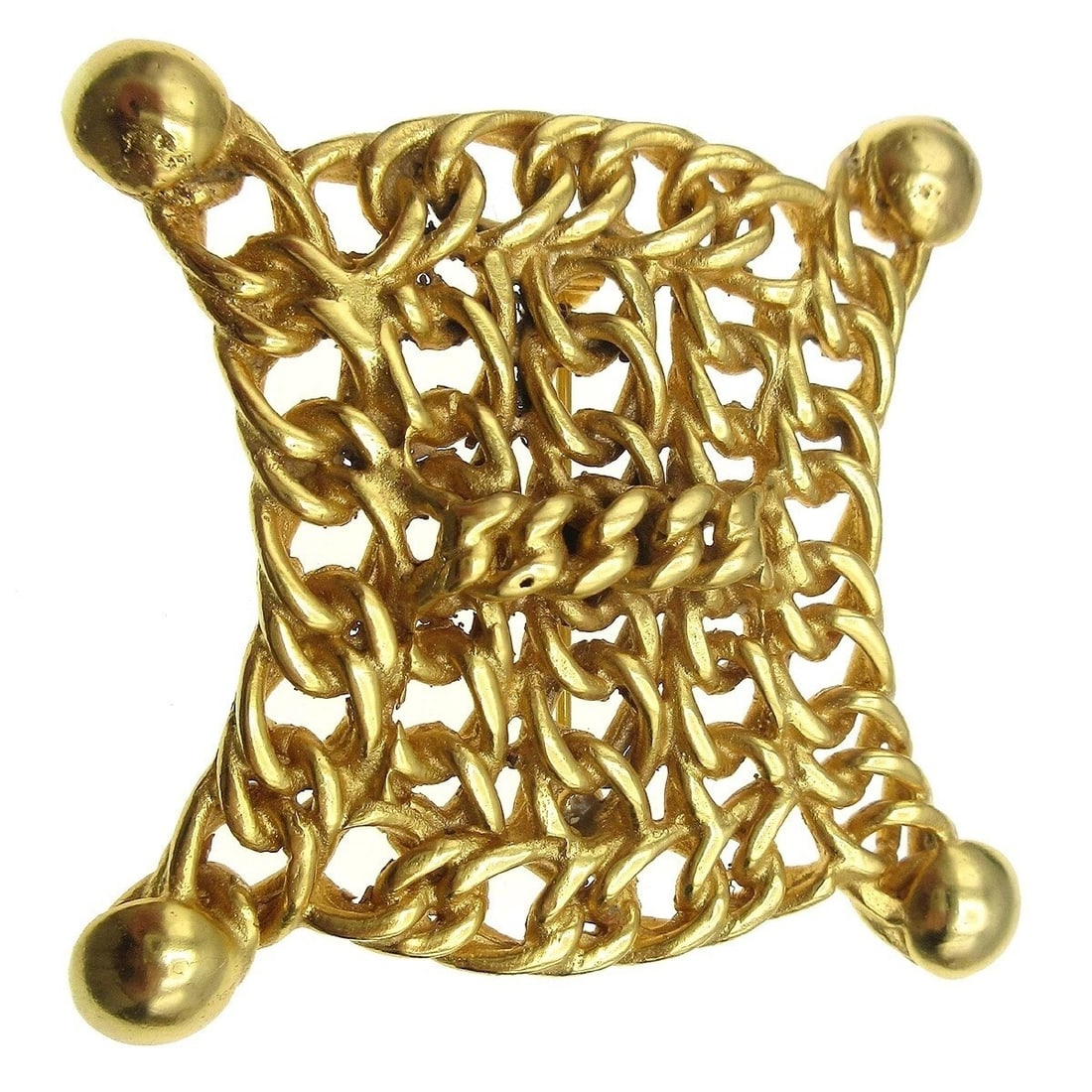 Celine Gold Plated Brooch Pin Made in Italy: Celine Gold Plated Brooch Pin Made in Italy Gold-plated Celine brooch pin made in Italy. This piece features a gold-tone finish and comes with a case. Condition shows visible wear consistent with use,