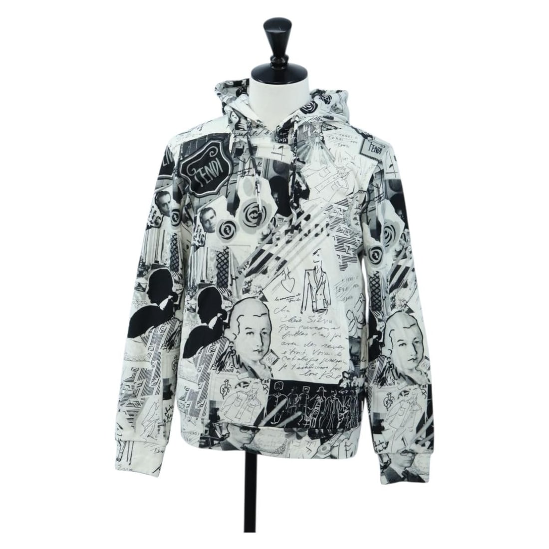 FENDI White Cotton Hooded Jacket Womens XS Italy (1 of 18)