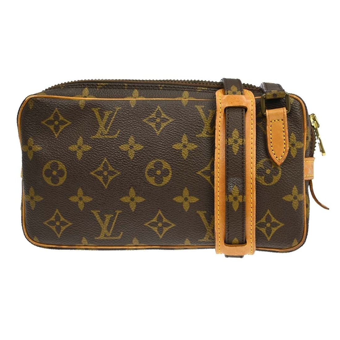 Louis Vuitton Marly Bandouliere Monogram Crossbody Bag M51828: Louis Vuitton Marly Bandouliere Monogram Crossbody Bag M51828 Vintage Louis Vuitton Marly Bandouliere shoulder bag in Monogram canvas and leather with a zip closure and brown lining. This crossbody st