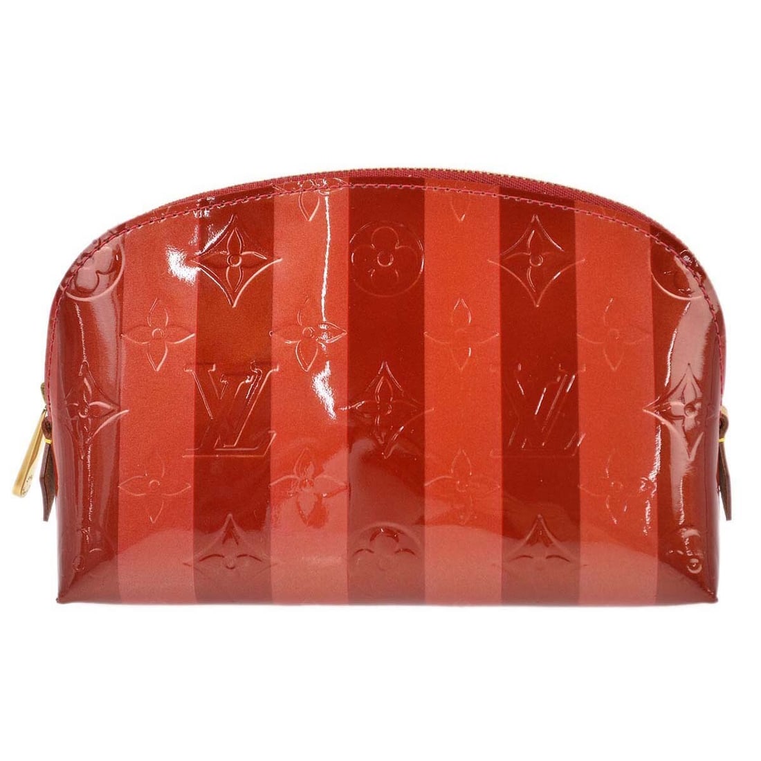 Louis Vuitton Monogram Vernis cosmetic pouch red patent leather M91721: Louis Vuitton Monogram Vernis cosmetic pouch red patent leather M91721 Louis Vuitton Pochette Cosmetic pouch in red Monogram Vernis patent leather with a zip closure and inner pocket. Made in Spain, t
