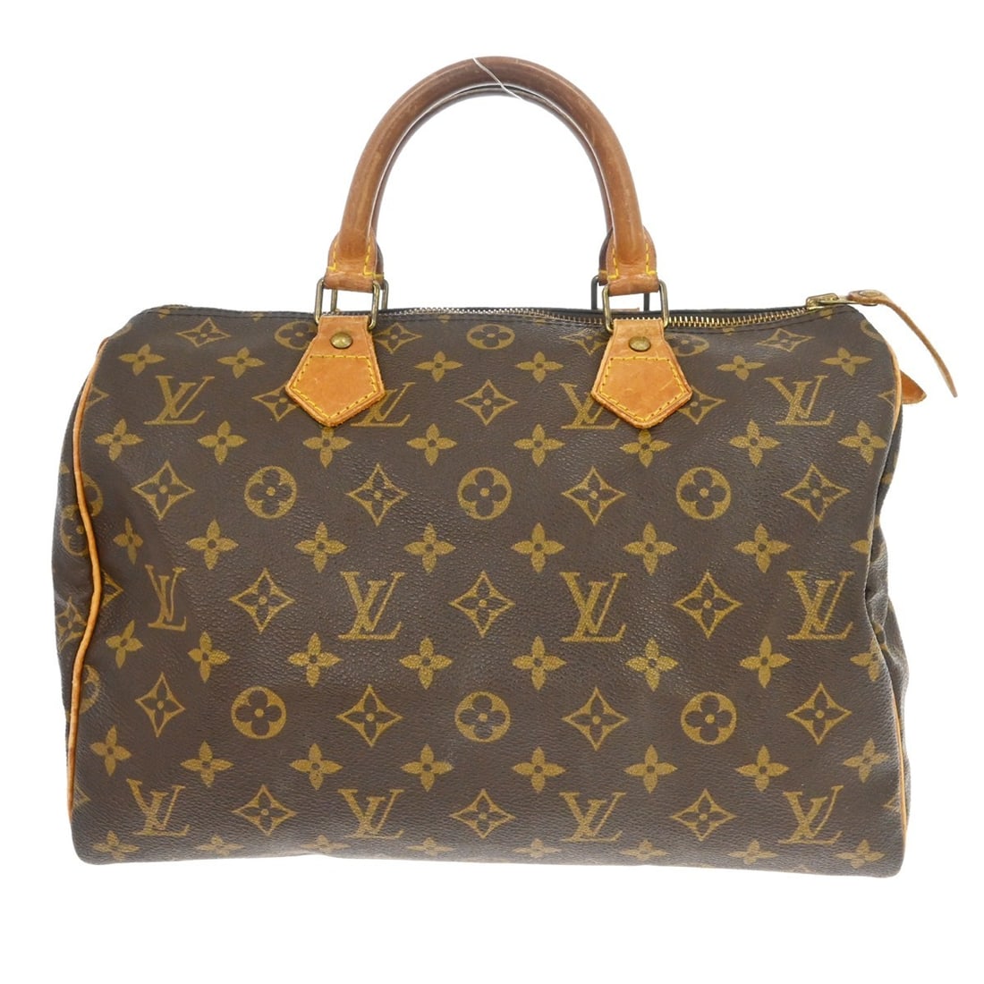 Louis Vuitton Speedy 30 Monogram Canvas Satchel M41526: Louis Vuitton Speedy 30 Monogram Canvas Satchel M41526 Vintage Louis Vuitton Speedy 30 handbag in Monogram canvas with leather double handles and a zip closure. This satchel-style bag features one int