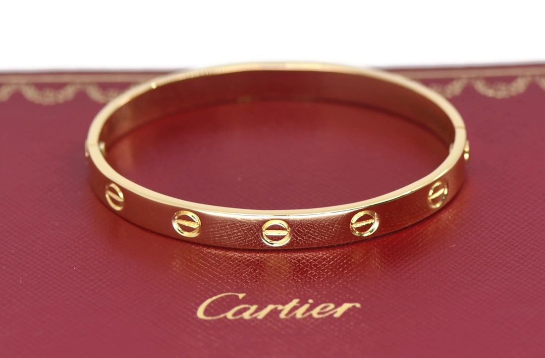 Cartier Love Bangle by Aldo Cipullo 18K Yellow Gold Size 16 (1 of 6)