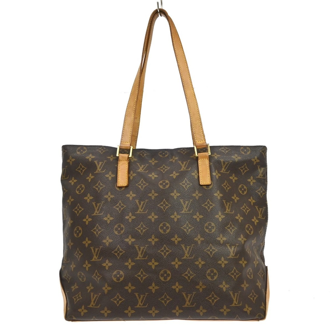 Louis Vuitton Cabas Mezzo Monogram Canvas Tote M51151: Louis Vuitton Cabas Mezzo Monogram Canvas Tote M51151 Vintage Louis Vuitton Cabas Mezzo tote bag in brown Monogram canvas with leather trim and double handles. This zip-top tote features a brown canva