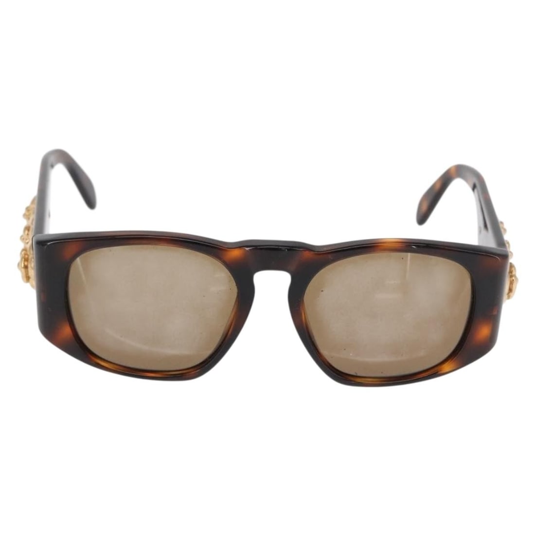 Chanel Camelia Brown Plastic Sunglasses for Women (1 of 10)