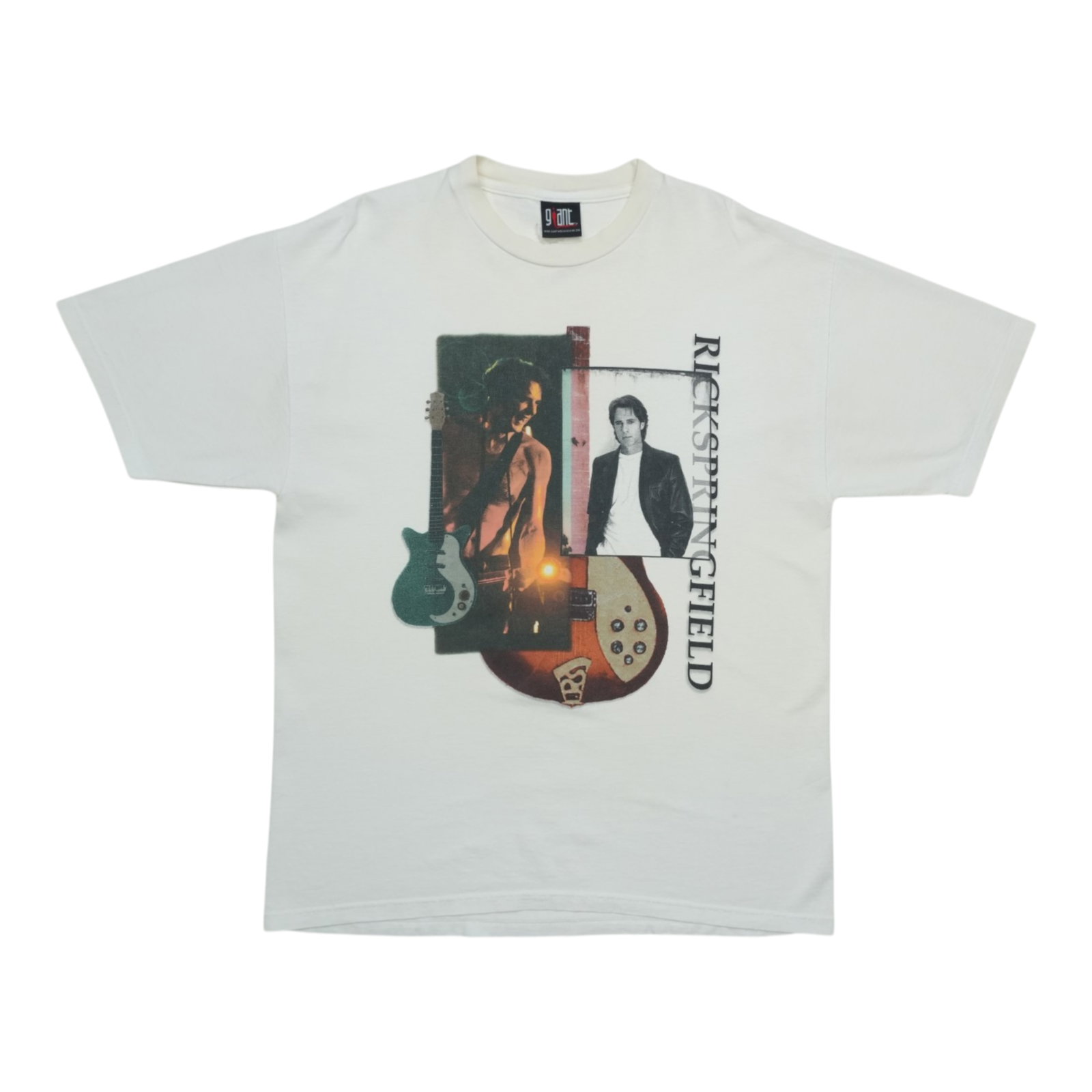 White 1990s Rick Springfield vintage cotton T shirt (1 of 6)