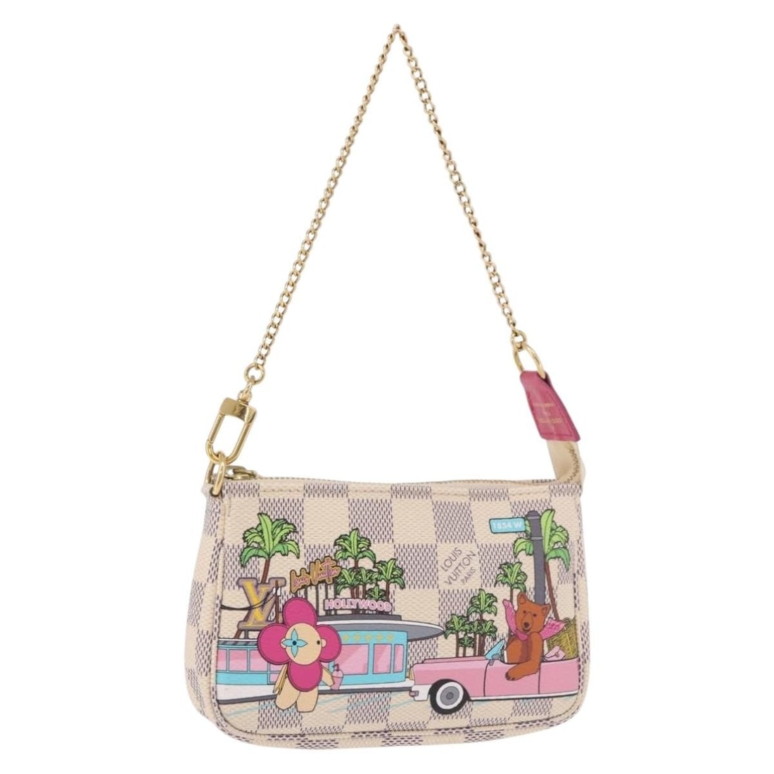 Louis Vuitton N60487 Vivienne Mini Pochette Accessoires Damier Azur Pouch: Louis Vuitton N60487 Vivienne Mini Pochette Accessoires Damier Azur Pouch Louis Vuitton Damier Azur Vivienne Mini Pochette Accessoires is a women's accessory pouch made from Damier Azur canvas. It is 