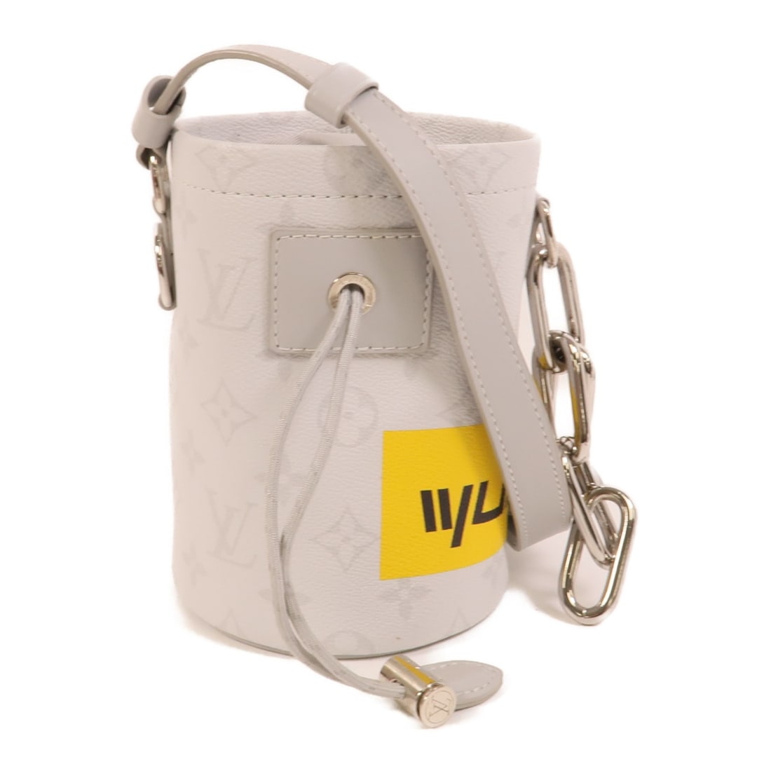 Louis Vuitton Chalk Nano Shoulder Bag M44631 White Monogram: Louis Vuitton Chalk Nano Shoulder Bag M44631 White Monogram Louis Vuitton Chalk Nano Shoulder Bag model M44631 in White Monogram Grey White. This women's shoulder bag is made from PVC coated canvas wi