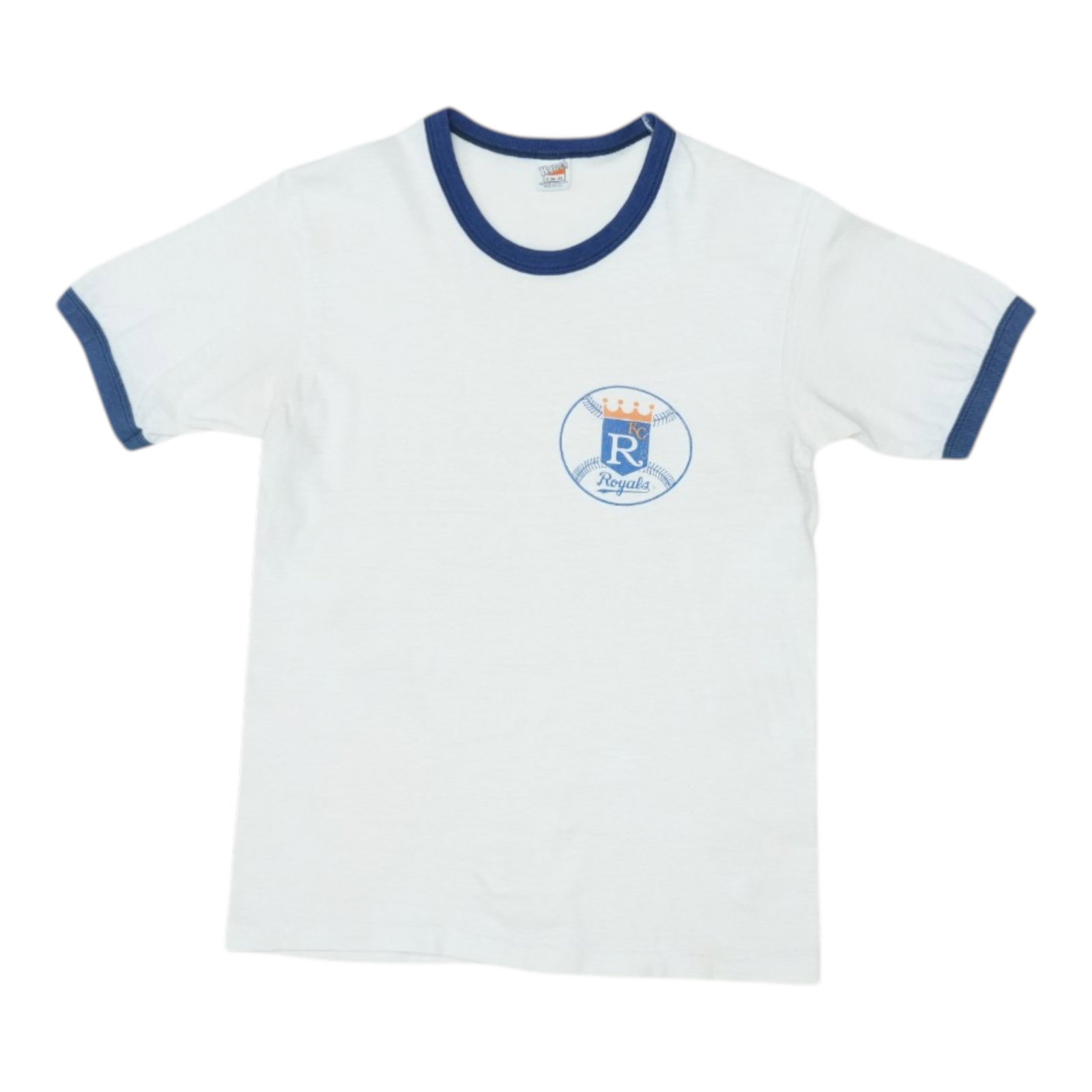 Vintage 1980s Kansas City Royals Cotton T Shirt Small: Vintage 1980s Kansas City Royals Cotton T Shirt Small Authentic vintage Kansas City Royals shirt from the 1980s. This original shirt is not a modern reproduction and features a white design with no ba
