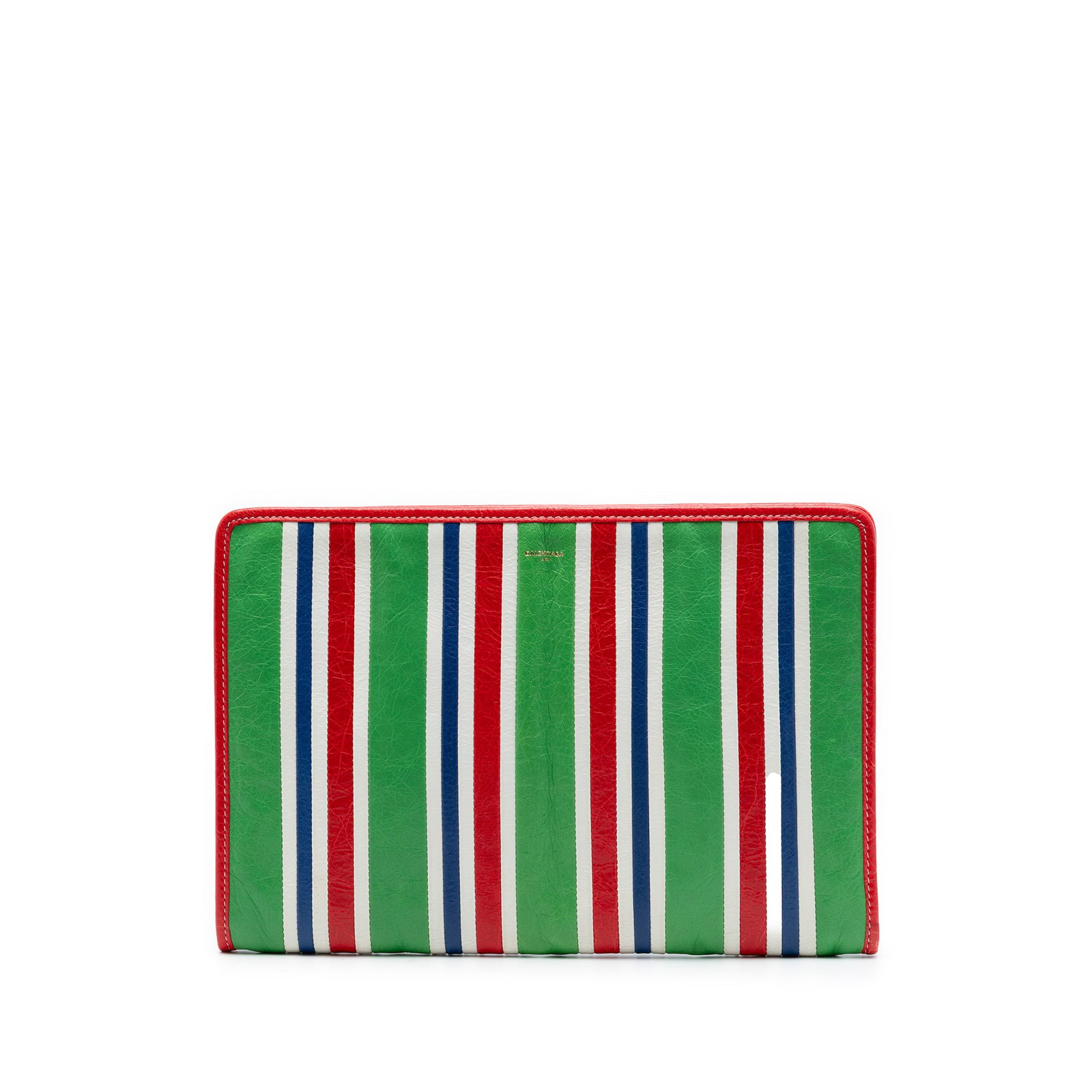 Balenciaga green printed leather Bazar clutch (1 of 6)