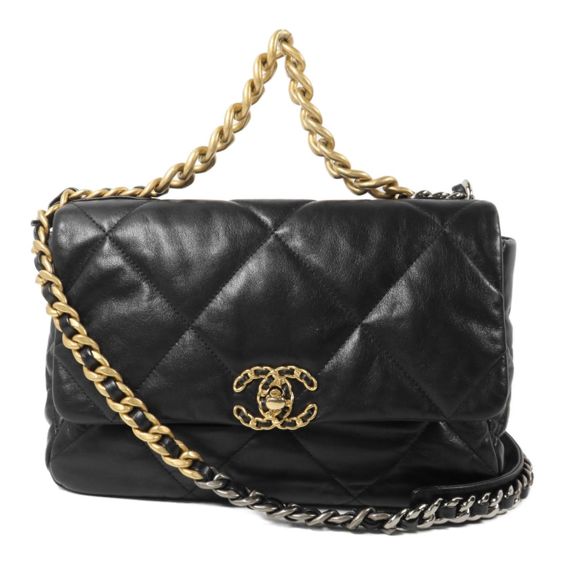 CHANEL AS1161 C19 Large 2way Shoulder Bag Black Lambskin (1 of 16)