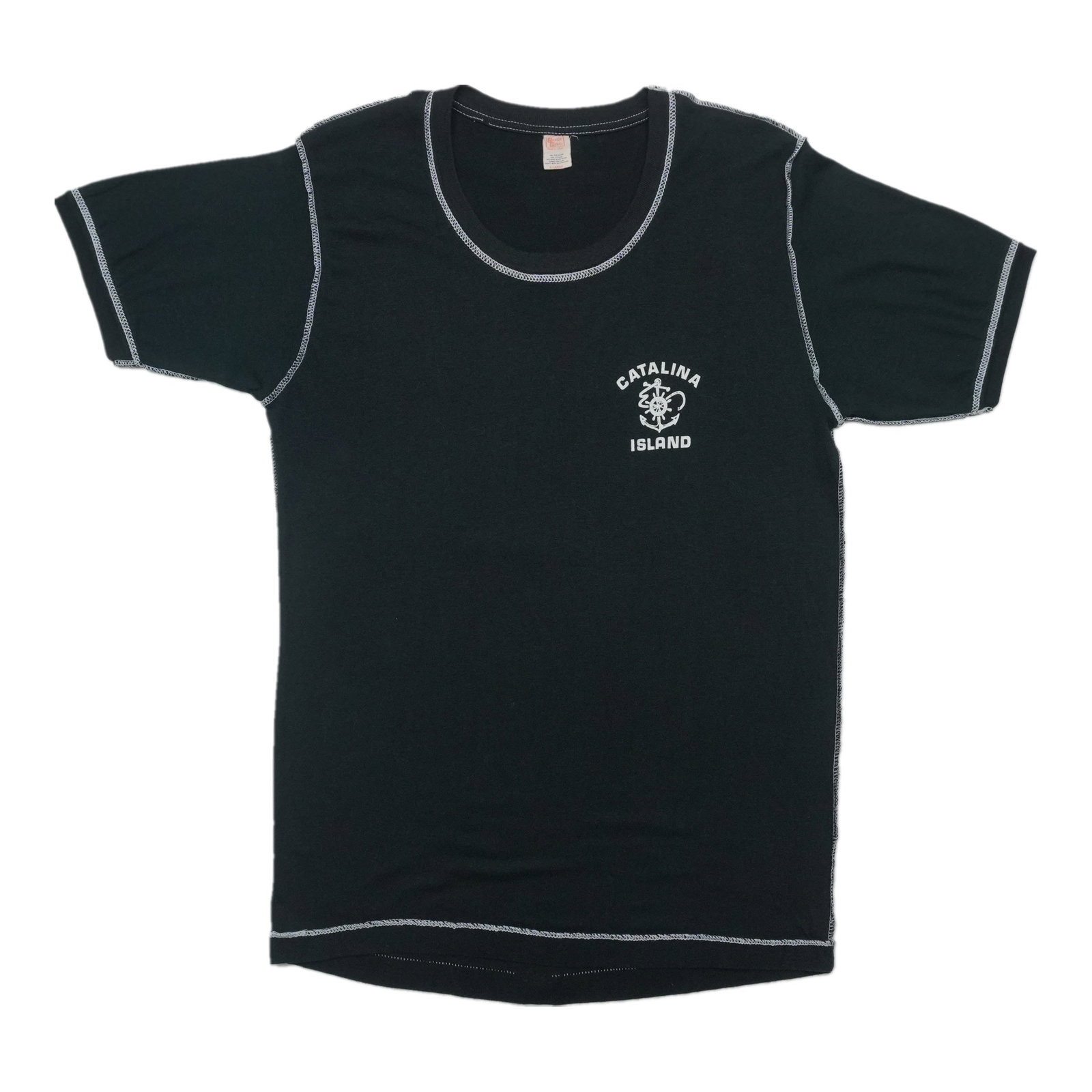 Black 1970s Vintage Catalina Island Graphic Shirt XL: Black 1970s Vintage Catalina Island Graphic Shirt XL Authentic vintage Catalina Island shirt from the 1970s with an original single-stitch construction and front graphic. This is a true vintage piece,