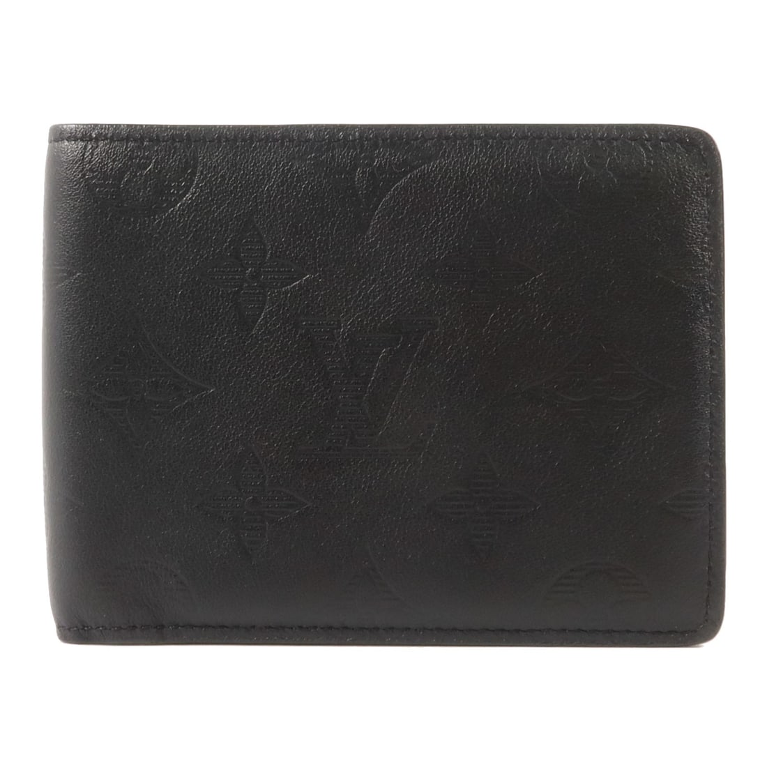 Louis Vuitton M62901 Multiple bifold wallet in black Monogram Shadow calfskin: Louis Vuitton M62901 Multiple bifold wallet in black Monogram Shadow calfskin Louis Vuitton Multiple bifold wallet in black Monogram Shadow calfskin. This men's wallet features a compact bifold design
