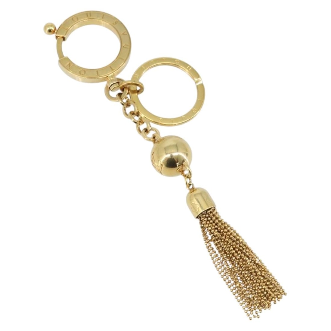 Louis Vuitton M65997 Porte Cles Swing Metal Key Holder Gold Tone: Louis Vuitton M65997 Porte Cles Swing Metal Key Holder Gold Tone Louis Vuitton Porte Cles Swing key holder in gold tone metal. This women's accessory features a sleek metal construction with reasonabl