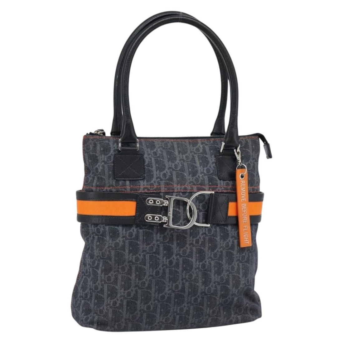 Christian Dior blue silver Trotter canvas handbag: Christian Dior blue silver Trotter canvas handbag Christian Dior handbag in blue and silver Trotter canvas, made in Italy. This women's bag is offered without the original box or dust bag; only the it