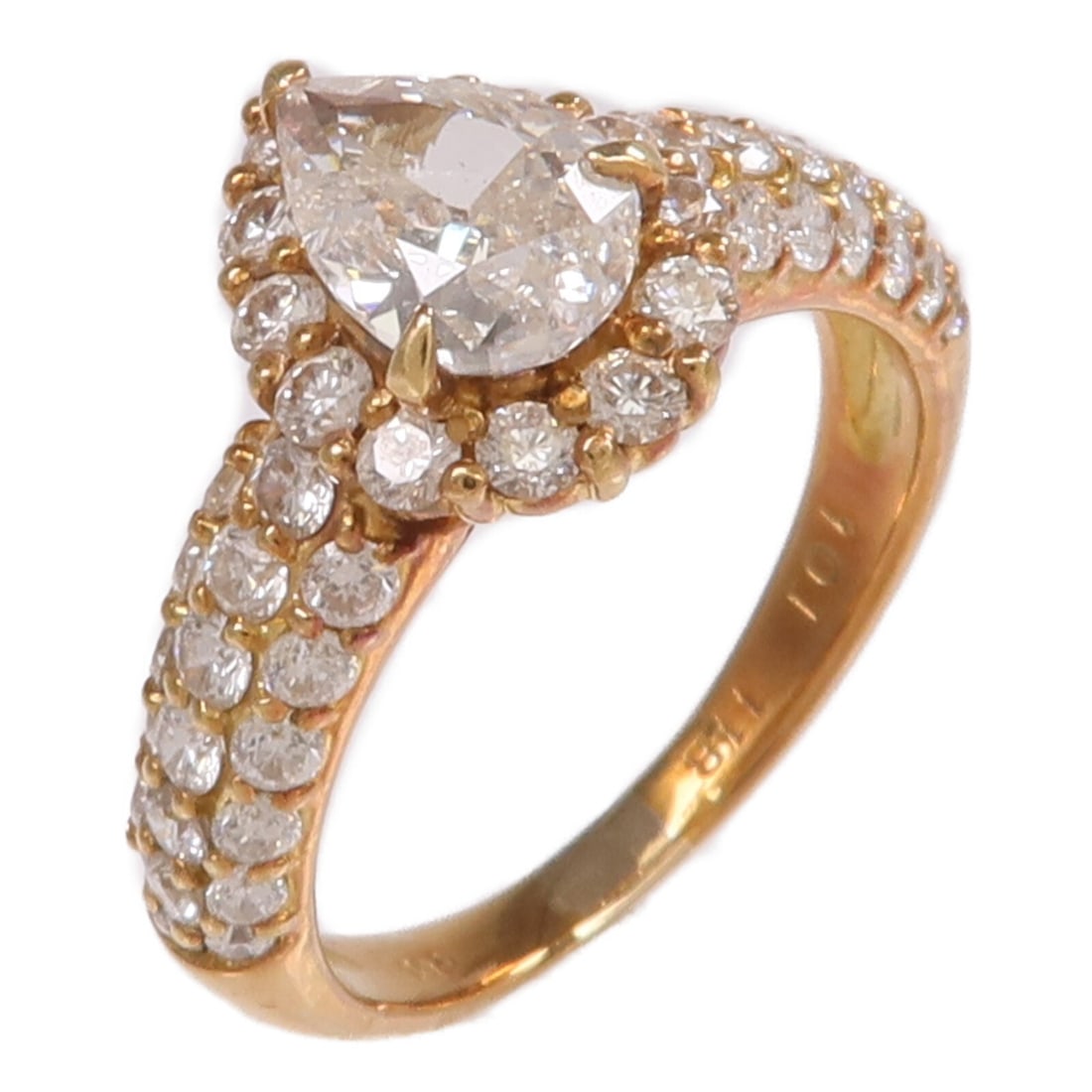 18K Yellow Gold Diamond Ring JEWELRY Brand Size 6.5 (1 of 8)