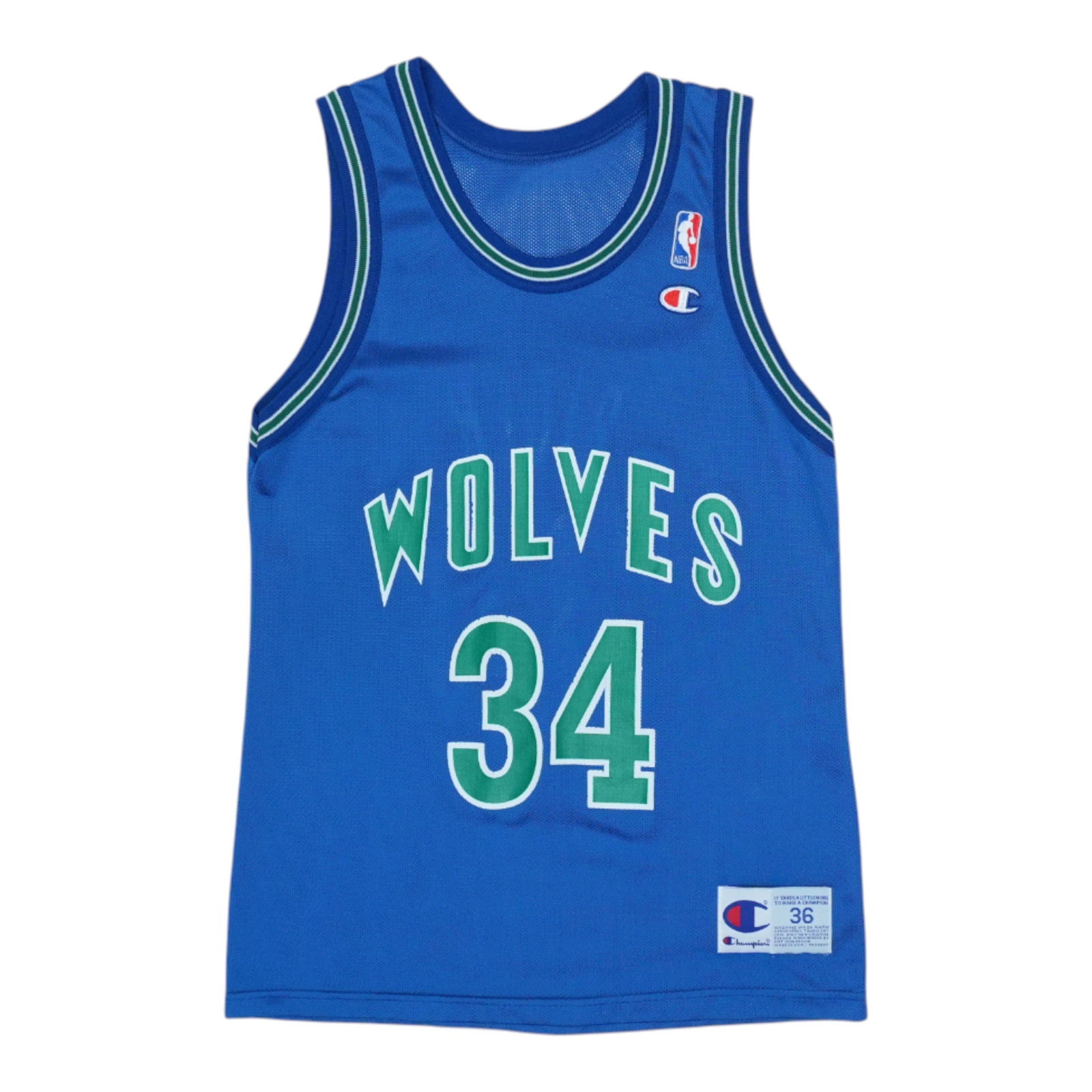 Blue 1990s Minnesota Timberwolves Isaiah Rider Jr Nylon Jersey (1 of 5)