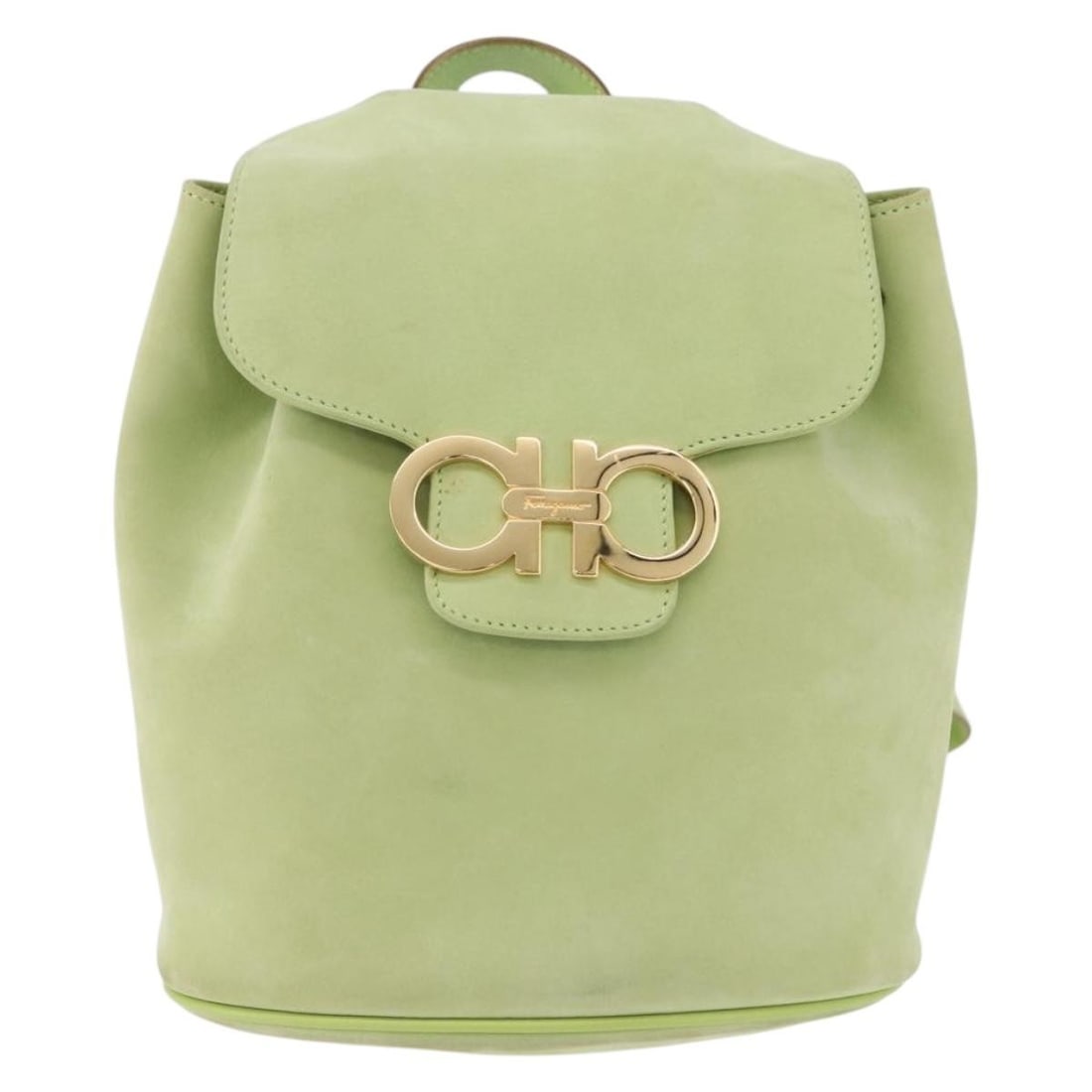 Green Suede Handbag Salvatore Ferragamo Gancini Italy: Green Suede Handbag Salvatore Ferragamo Gancini Italy Salvatore Ferragamo Gancini suede bag in green. Made in Italy, this women's bag is presented in good condition with visible signs of wear from pri