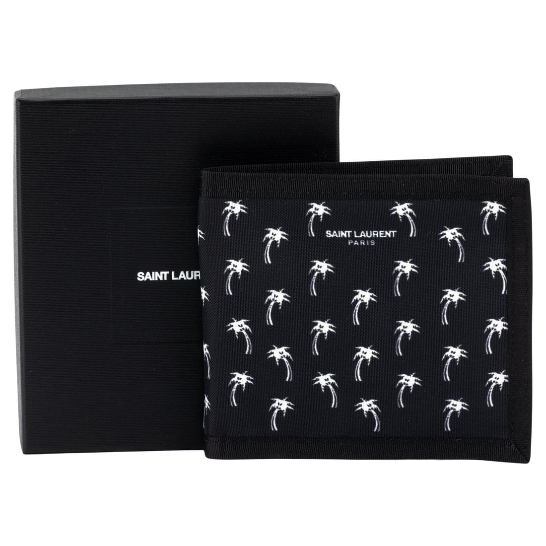 YSL Black Palms Canvas Wallet with Box (1 of 7)