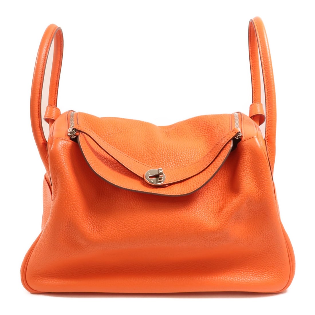 Hermes Lindy 34 Taurillon Clemence Orange 2way Shoulder Bag PHW (1 of 16)