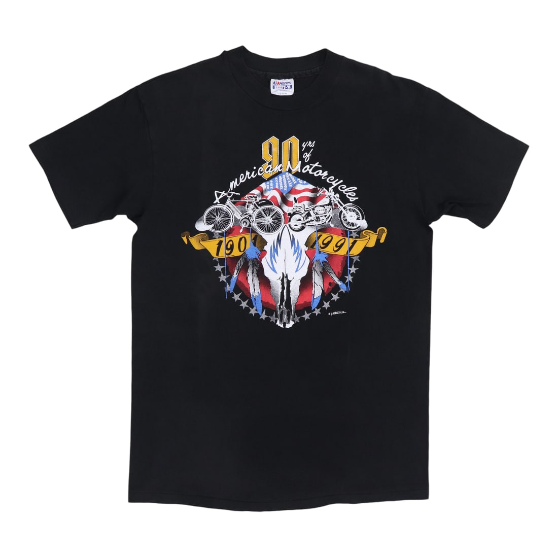 Black 1991 Vintage T Shirt American Motorcycles Rally Skull Large: Black 1991 Vintage T Shirt American Motorcycles Rally Skull Large Authentic original vintage 1991 American Motorcycles Rally Skull shirt with front and back graphics. This is a true vintage shirt, not