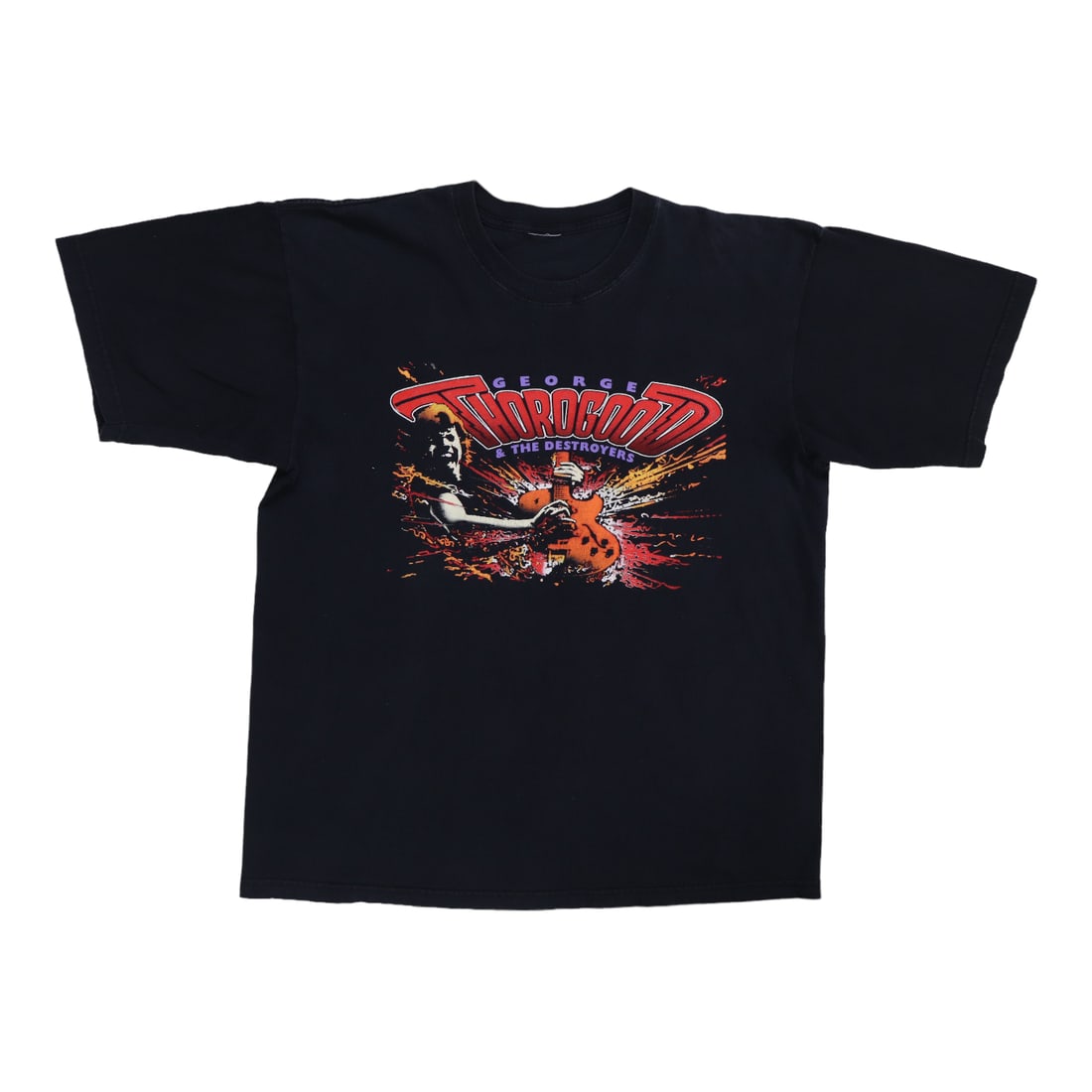 Black 1997 George Thorogood Vintage Tour Shirt 100% Cotton (1 of 4)
