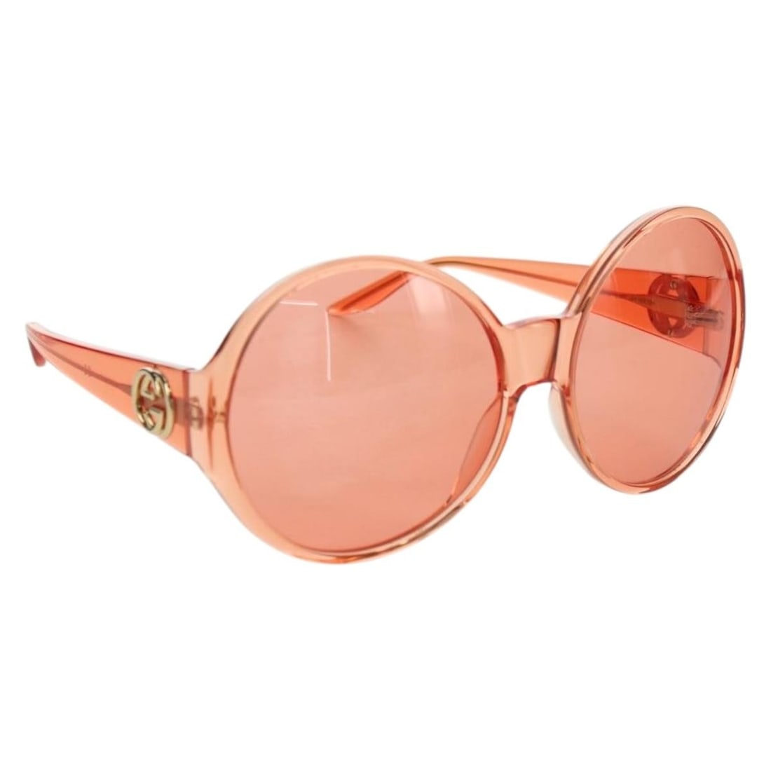 GUCCI 6418-135 Orange Plastic Sunglasses with Case: GUCCI 6418-135 Orange Plastic Sunglasses with Case Authentic Gucci women's sunglasses in orange plastic with a sleek, lightweight design. Made in Italy, this pair comes with a sunglass case and is not