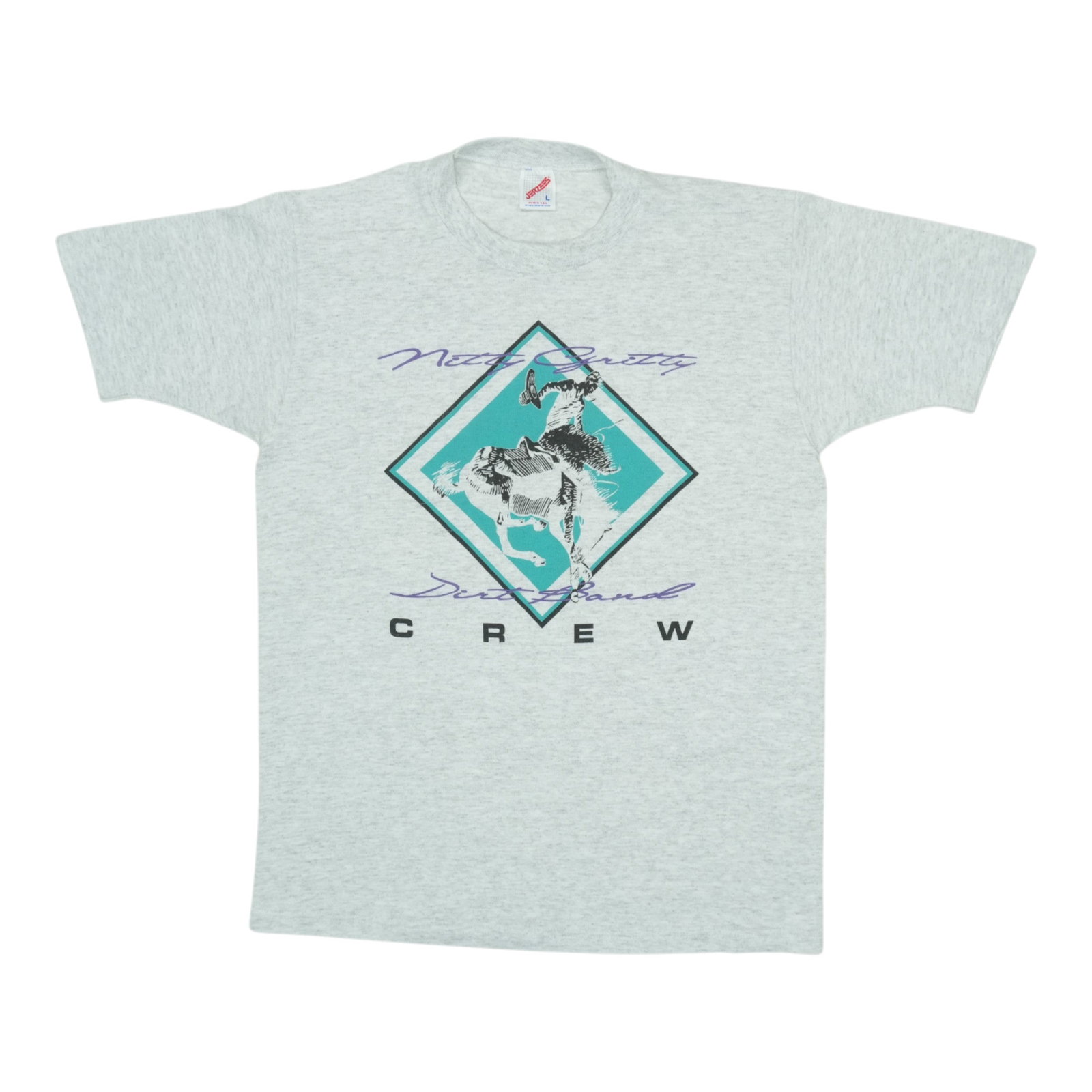 Nitty Gritty Dirt Band 1980s Grey Crew Concert Shirt Large: Nitty Gritty Dirt Band 1980s Grey Crew Concert Shirt Large Authentic vintage 1980s Nitty Gritty Dirt Band crew concert shirt with front and back graphics. This is an original vintage shirt, not a mode