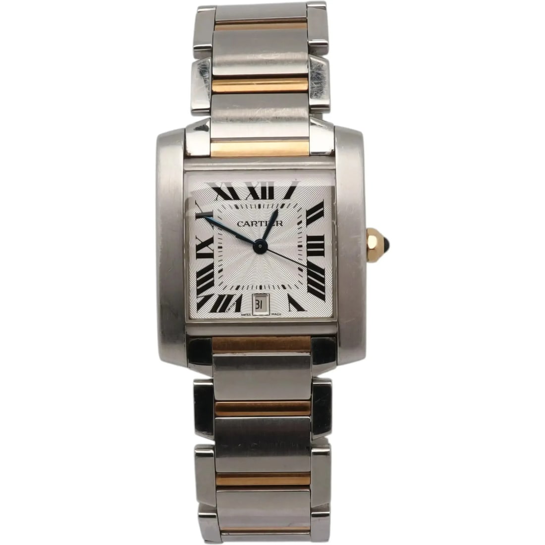 Cartier Tank Francaise 28mm automatic two tone bracelet watch ref. 2302 (1 of 5)