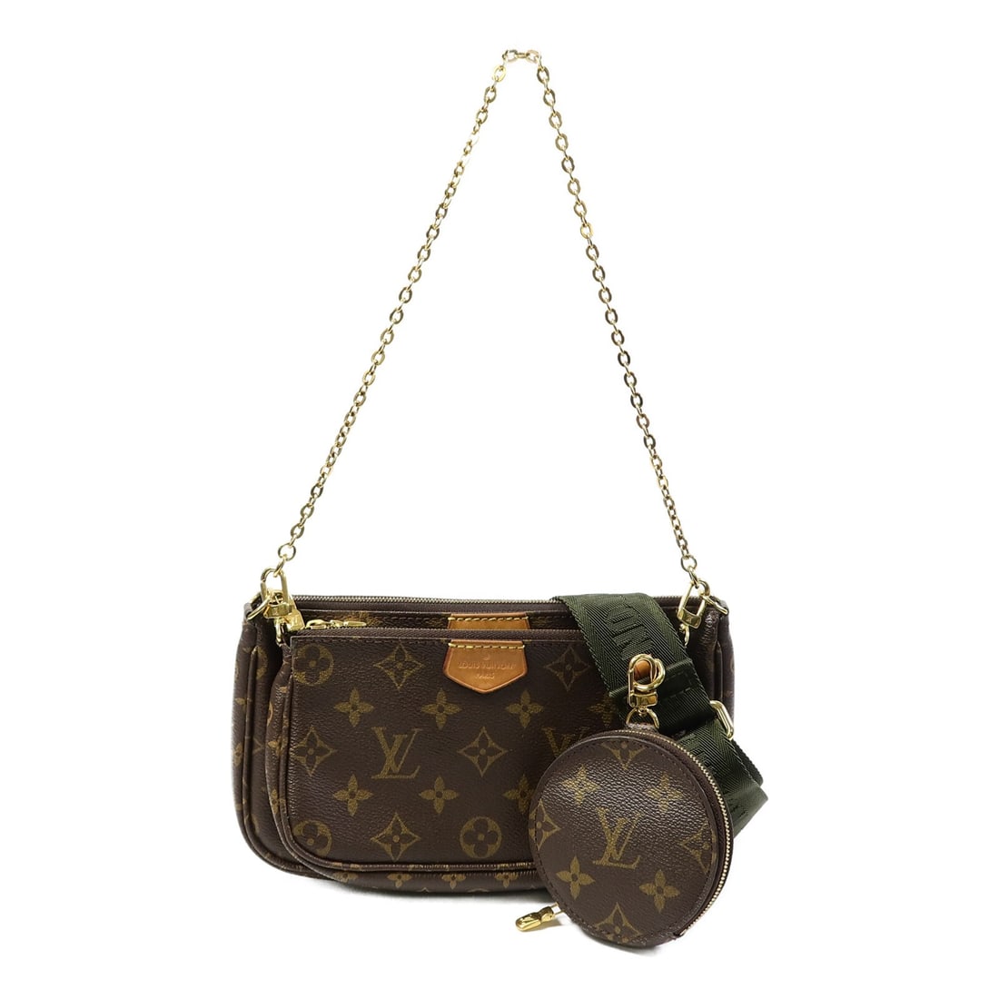 Louis Vuitton M44813 Multi Pochette Accessoires Monogram 2way Shoulder Bag: Louis Vuitton M44813 Multi Pochette Accessoires Monogram 2way Shoulder Bag Louis Vuitton LV Multi Pochette Accessoires 2way shoulder bag, model M44813, in brown Monogram x PVC coated canvas. Made in F