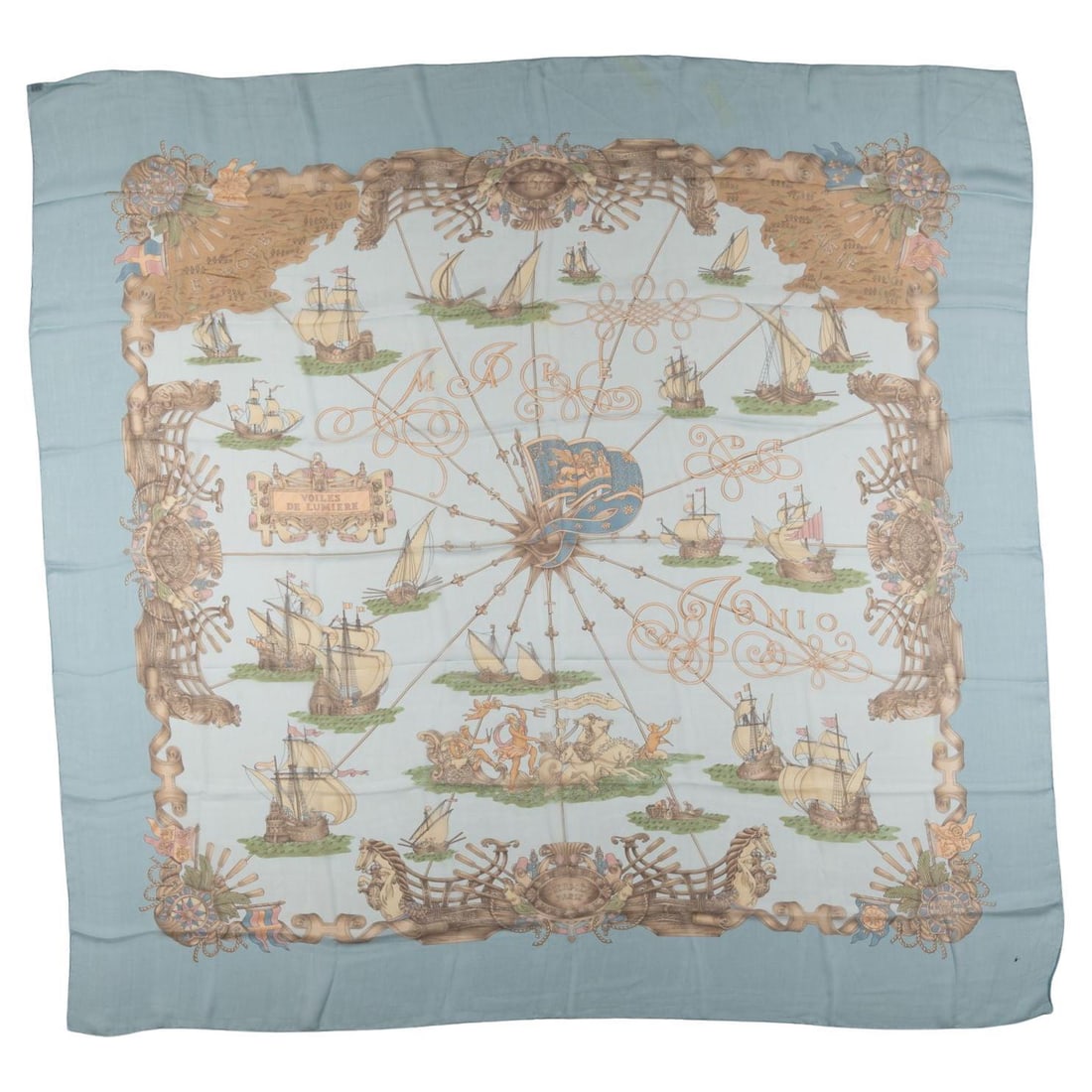 Hermes Voiles De Lumiere silk scarf 56 in square (1 of 8)
