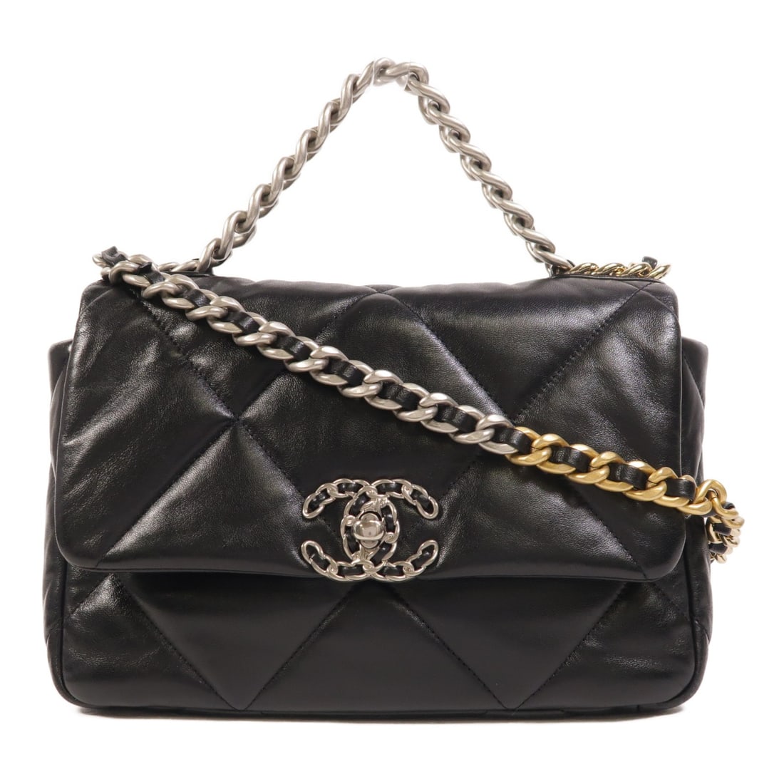 CHANEL AS1160 C19 Small 2 Way Shoulder Bag Black Lambskin (1 of 17)