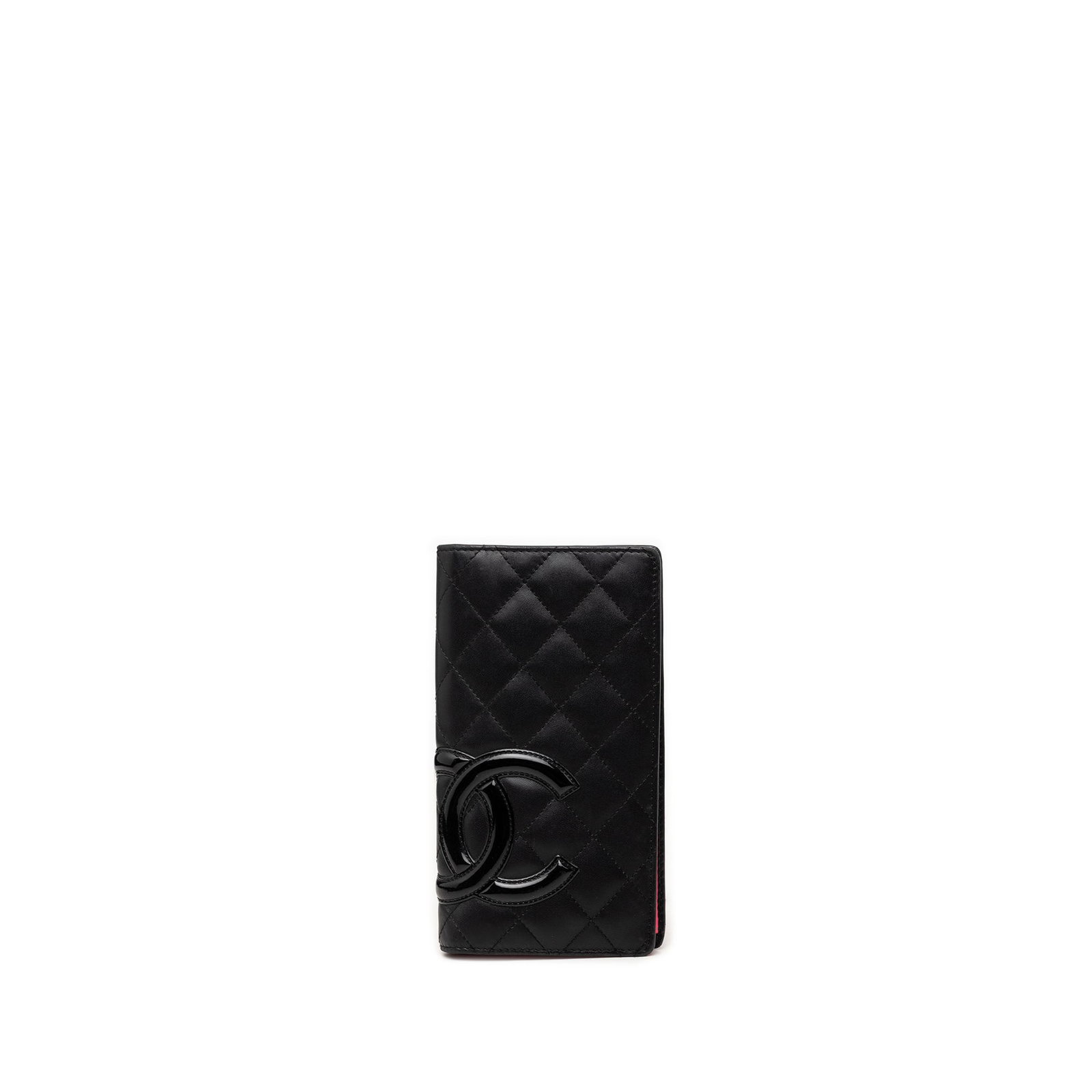 Chanel Cambon Ligne quilted lambskin bifold leather wallet: Chanel Cambon Ligne quilted lambskin bifold leather wallet Chanel Cambon Ligne bifold wallet in quilted lambskin leather. The wallet features a bifold design with interior zip and slip pockets. Condit