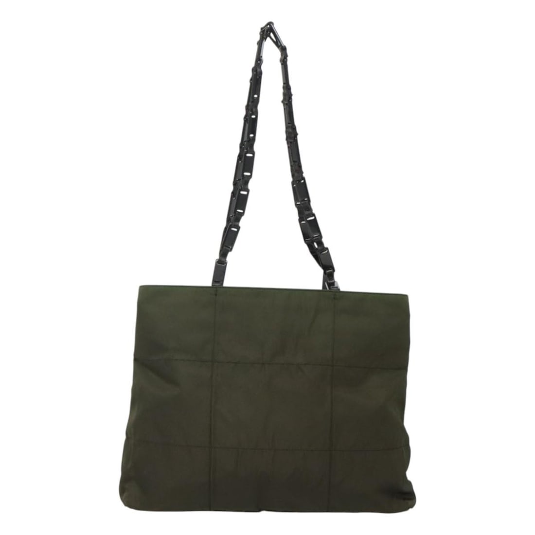 Prada Vintage Nylon Shoulder Bag Khaki Made in Italy: Prada Vintage Nylon Shoulder Bag Khaki Made in Italy This Prada vintage shoulder bag is crafted from durable khaki nylon and designed for women. Made in Italy, it features a spacious interior and a pr