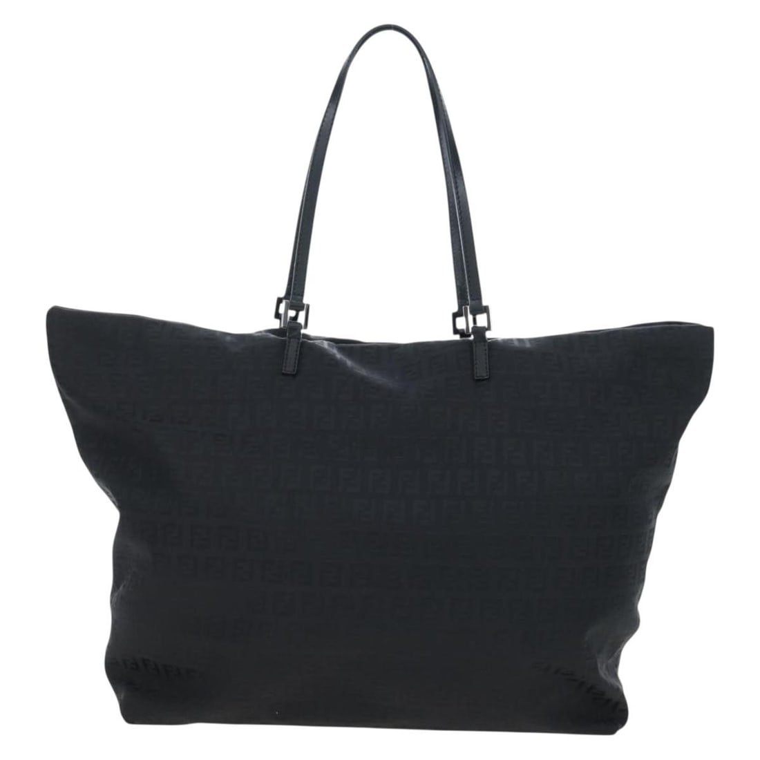 FENDI Zucchino Canvas Tote Black Silver with Dust Bag (1 of 18)