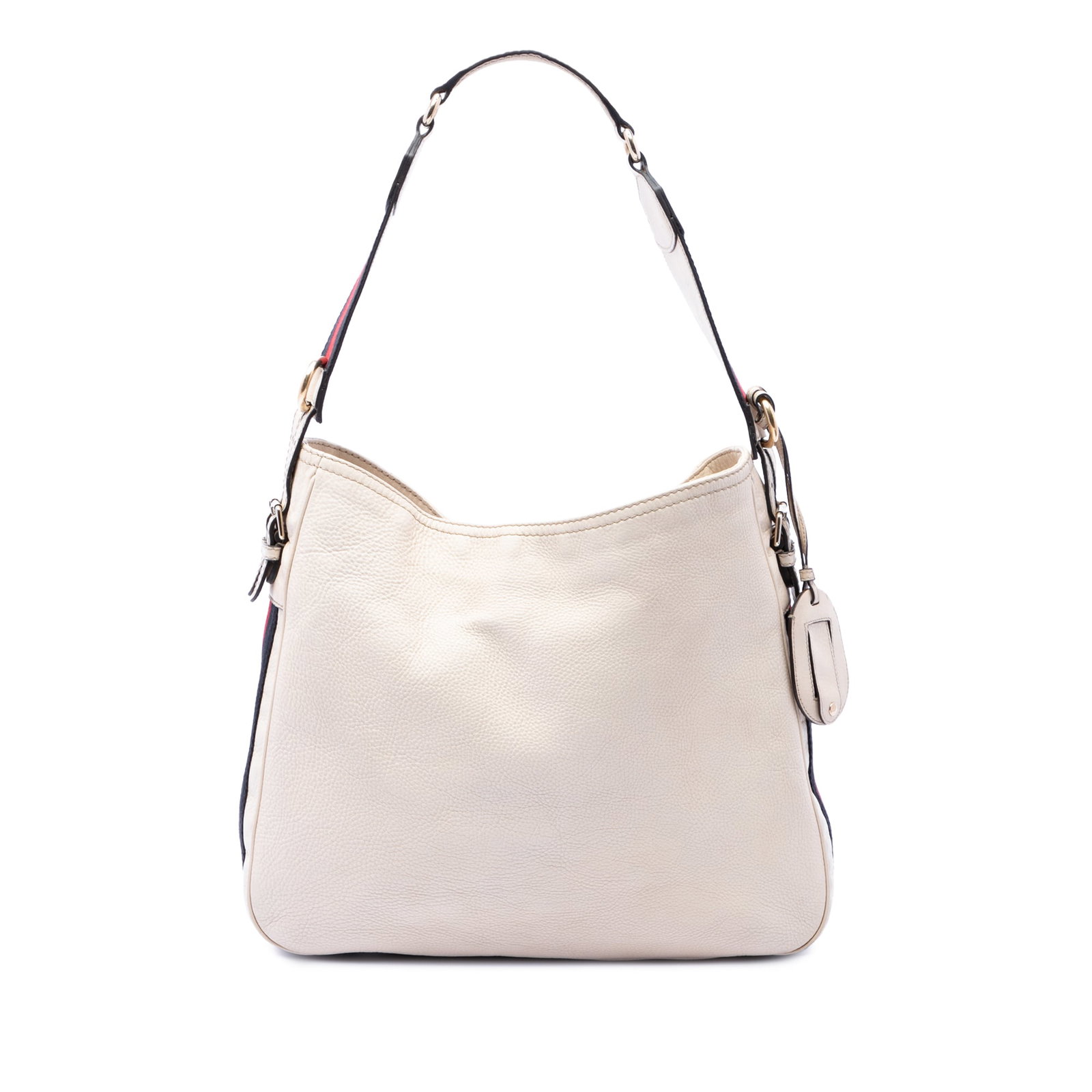 Gucci White Leather Web Detail Heritage Tote Bag (1 of 7)