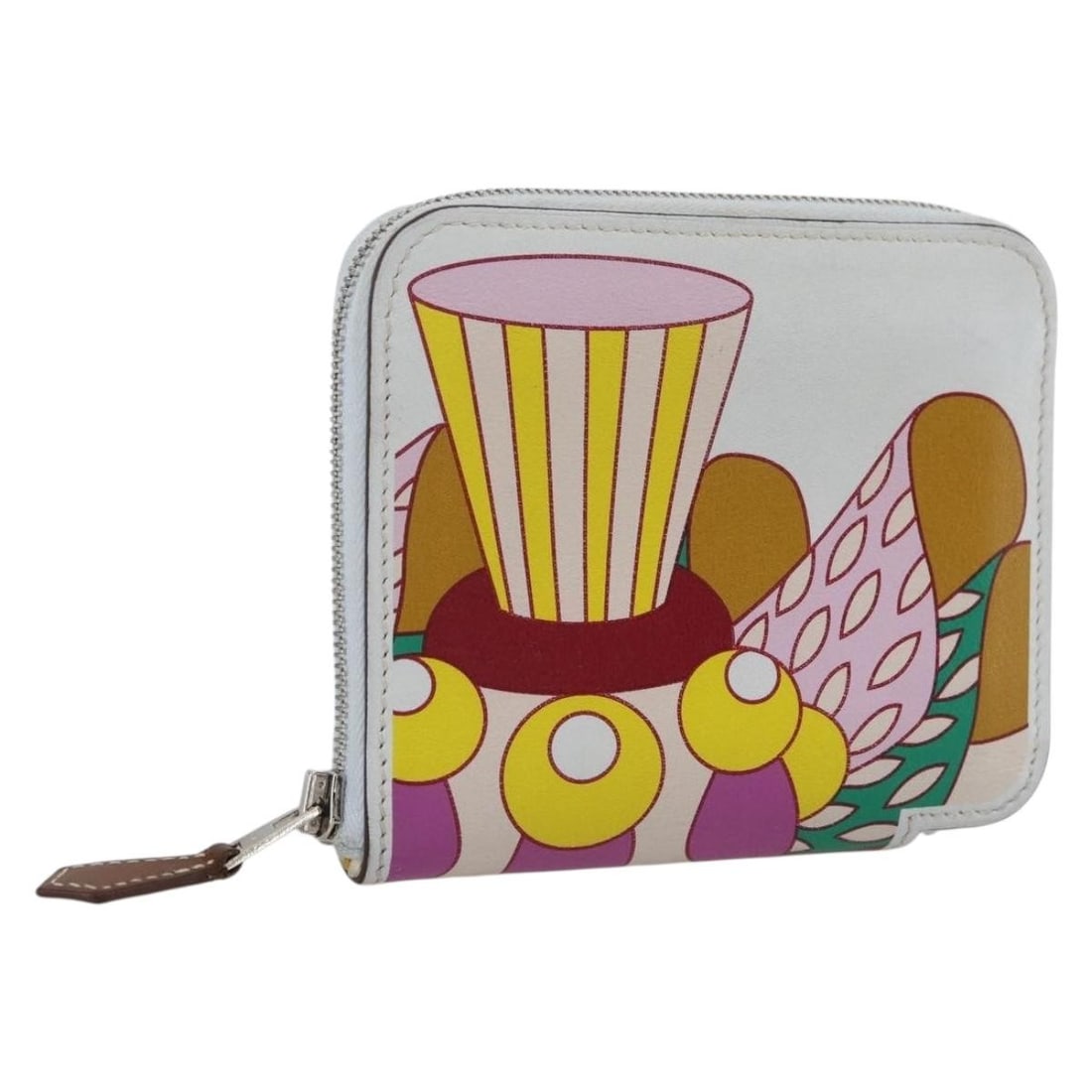 Hermes Azap Compact Silk Wallet Leather Multicolor Silver France: Hermes Azap Compact Silk Wallet Leather Multicolor Silver France Hermes Azap Compact Silk in Wallet in leather with a multicolor and silver color scheme. It is a women's wallet made in France and come