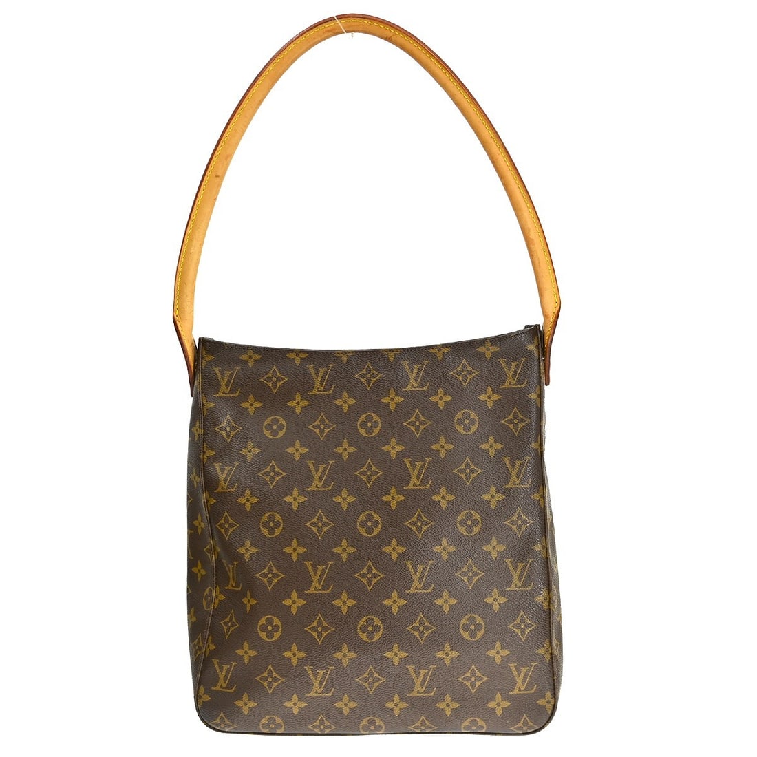 Louis Vuitton Looping brown canvas handbag: Louis Vuitton Looping brown canvas handbag Louis Vuitton Looping shoulder bag in brown monogram canvas with leather trim. Made in France, this bag is presented in good condition with moderate scuffs a