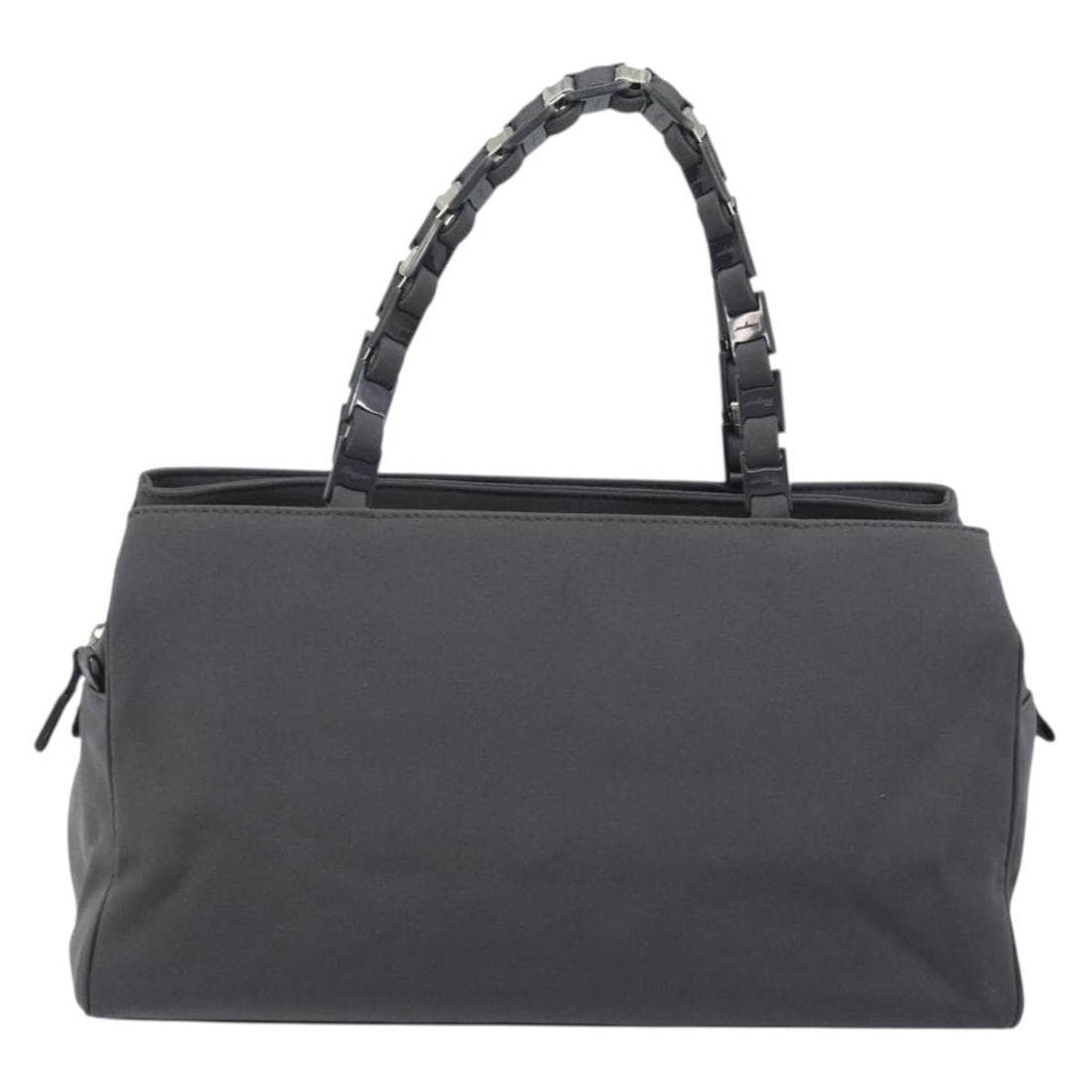 Gray Canvas Handbag Salvatore Ferragamo Vala Italy: Gray Canvas Handbag Salvatore Ferragamo Vala Italy Salvatore Ferragamo Vala canvas handbag in gray. This vintage piece is in good condition with honest wear consistent with use. Noted condition detail