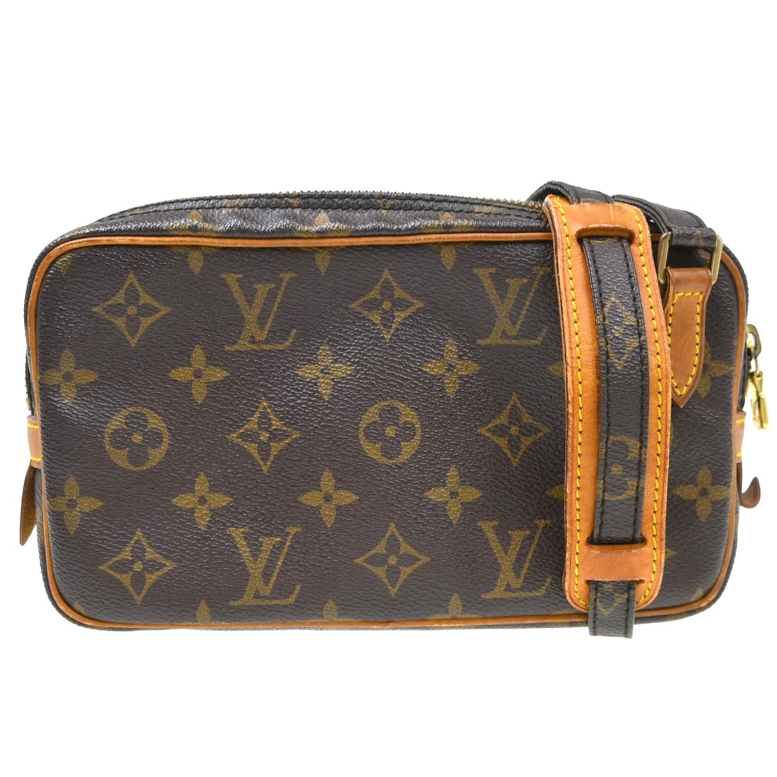 Louis Vuitton Marly Bandouliere Monogram Crossbody Bag M51828: Louis Vuitton Marly Bandouliere Monogram Crossbody Bag M51828 Vintage Louis Vuitton Marly Bandouliere shoulder bag in brown Monogram canvas with leather trim. This compact crossbody style features a z