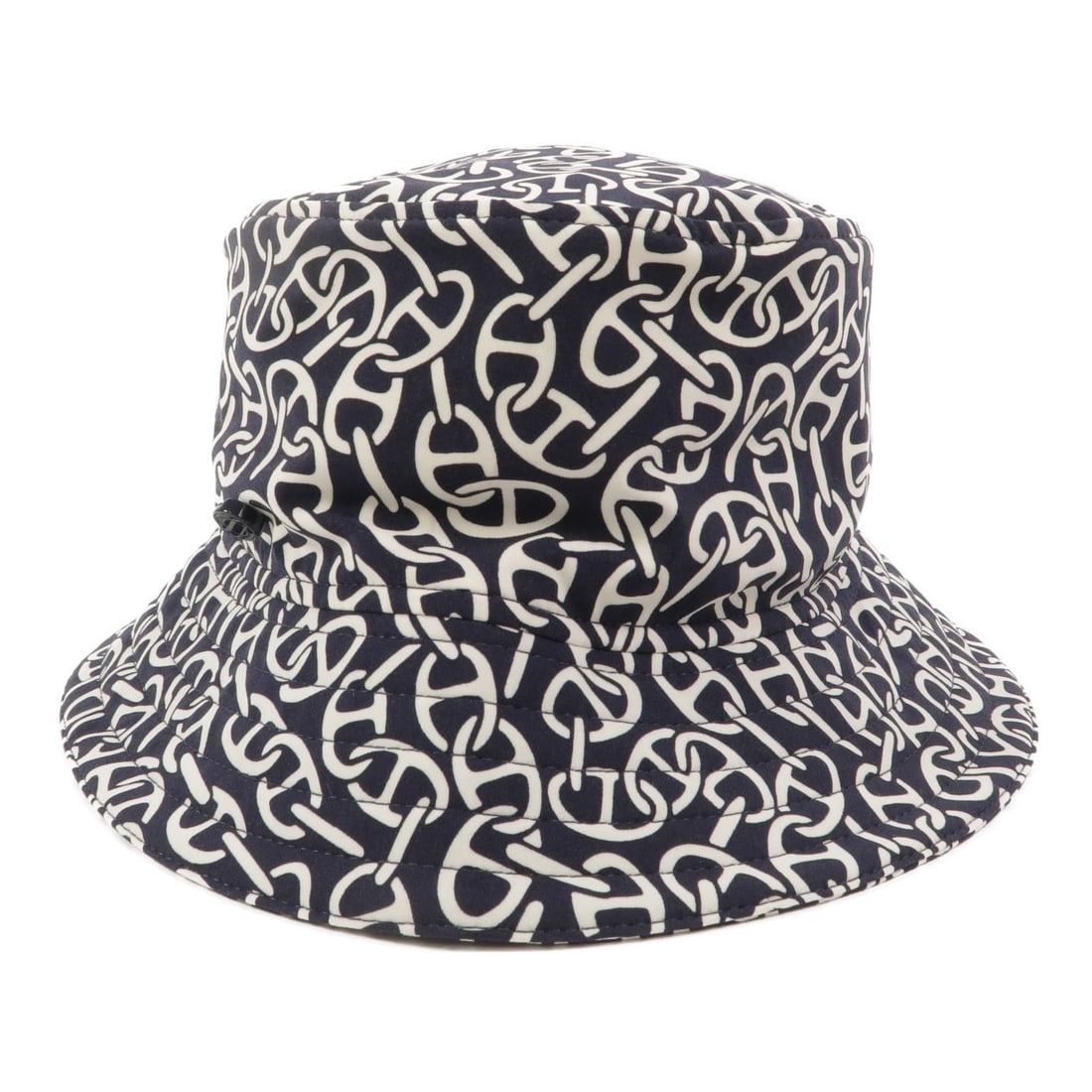 Hermes Harper Naoussa Nylon Hat Blue White Size 57 (1 of 8)