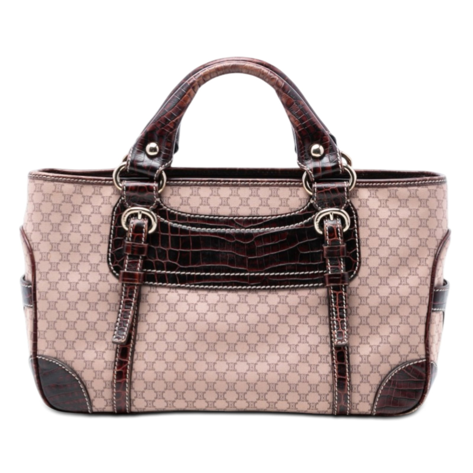 Celine Boogie Beige Canvas Tote with Embossed Leather Trim (1 of 7)