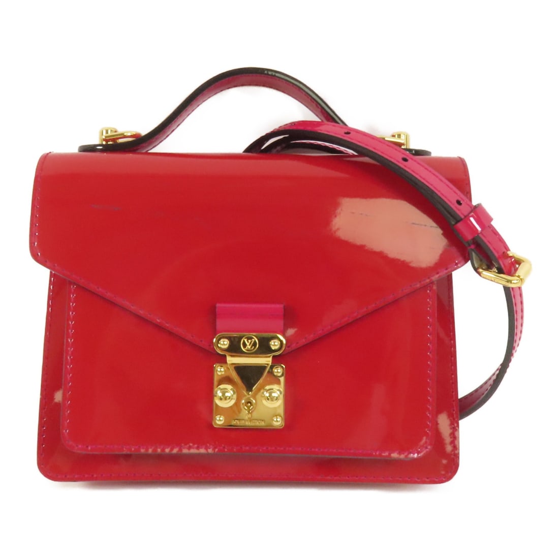 Louis Vuitton Monceau BB M91579 red patent leather 2 way bag (1 of 16)