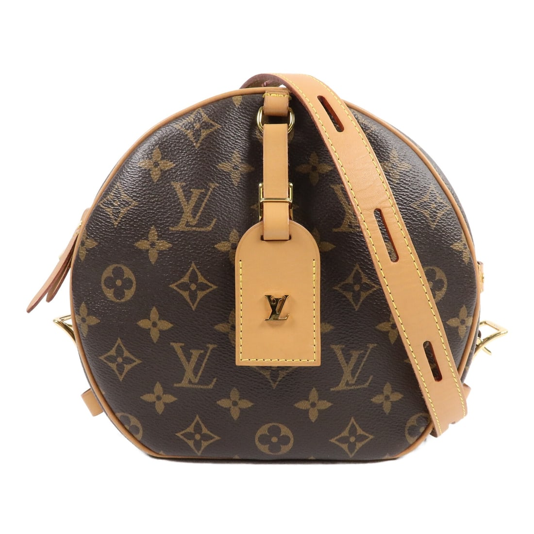 Louis Vuitton M52294 Boite Chapeau Souple Monogram Shoulder Bag Brown: Louis Vuitton M52294 Boite Chapeau Souple Monogram Shoulder Bag Brown Louis Vuitton Boite Chapeau Souple shoulder bag in brown Monogram PVC coated canvas. This women's bag features a structured round 