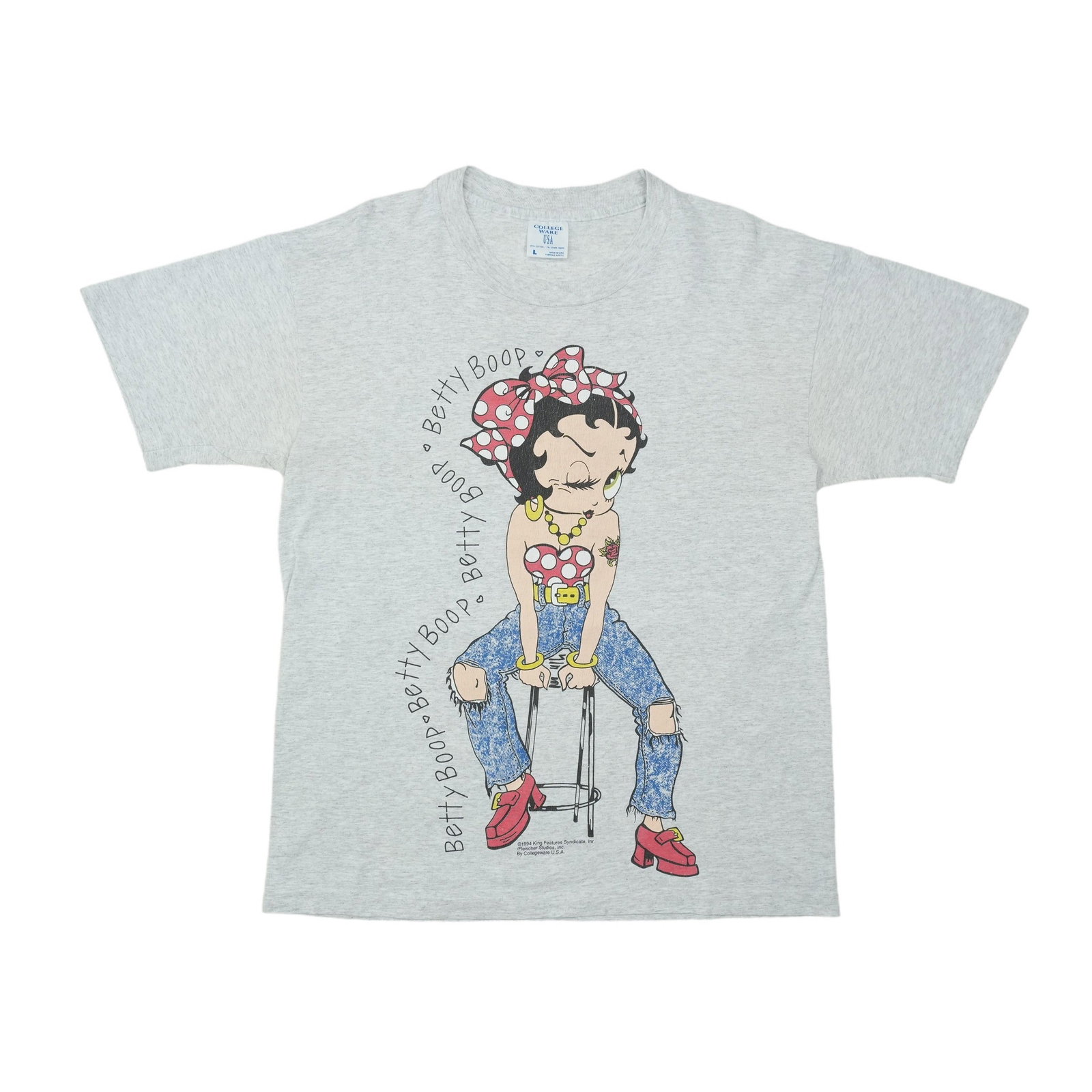 Gray 1994 Betty Boop Vintage Cotton Shirt (1 of 3)