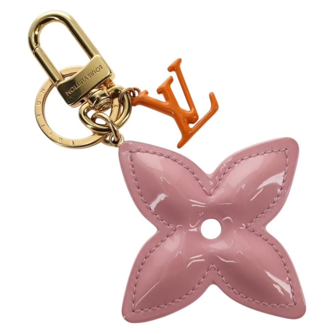Louis Vuitton M01963 Vernis Pink Bag Charm Key Holder: Louis Vuitton M01963 Vernis Pink Bag Charm Key Holder Louis Vuitton Vernis Key Holder LV Pop Flower Bag Charm in pink, made in Italy. This bag charm is crafted from Monogram Canvas and comes with a du