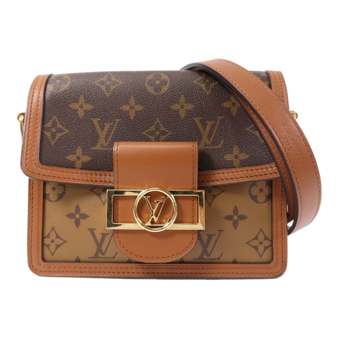Louis Vuitton Mini Dauphine M45959 Shoulder Bag Monogram Reverse Brown (1 of 16)