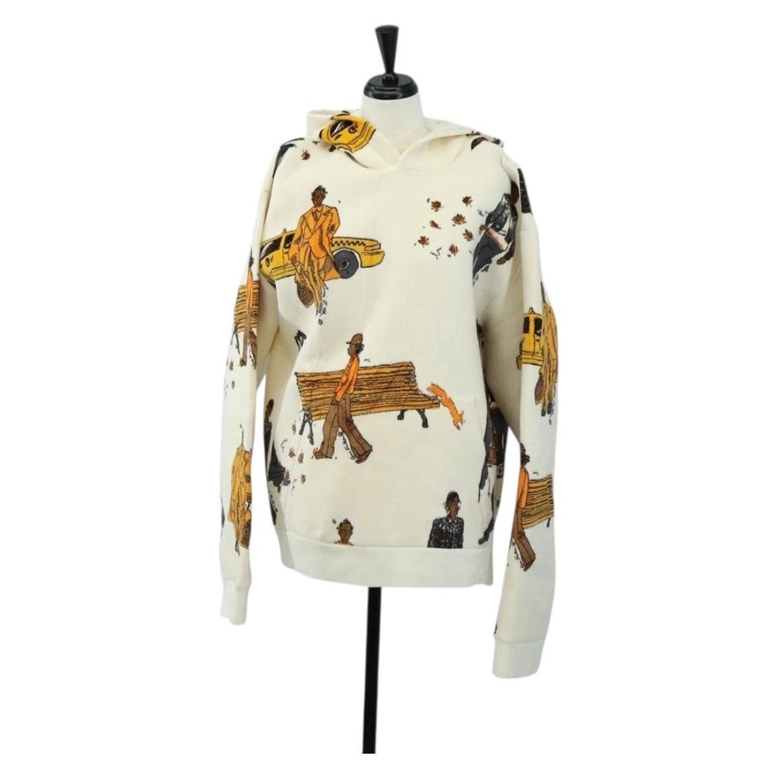 Louis Vuitton New Walkers Print Cotton Long Sleeve Top Ivory M: Louis Vuitton New Walkers Print Cotton Long Sleeve Top Ivory M Louis Vuitton New Walkers Print hoodie by Virgil Abloh in ivory cotton. This women's size M piece is made in Italy and features a long-sl