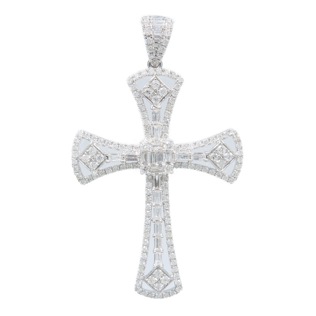 18K White Gold Diamond Pendant 0.90ct Jewelry (1 of 6)